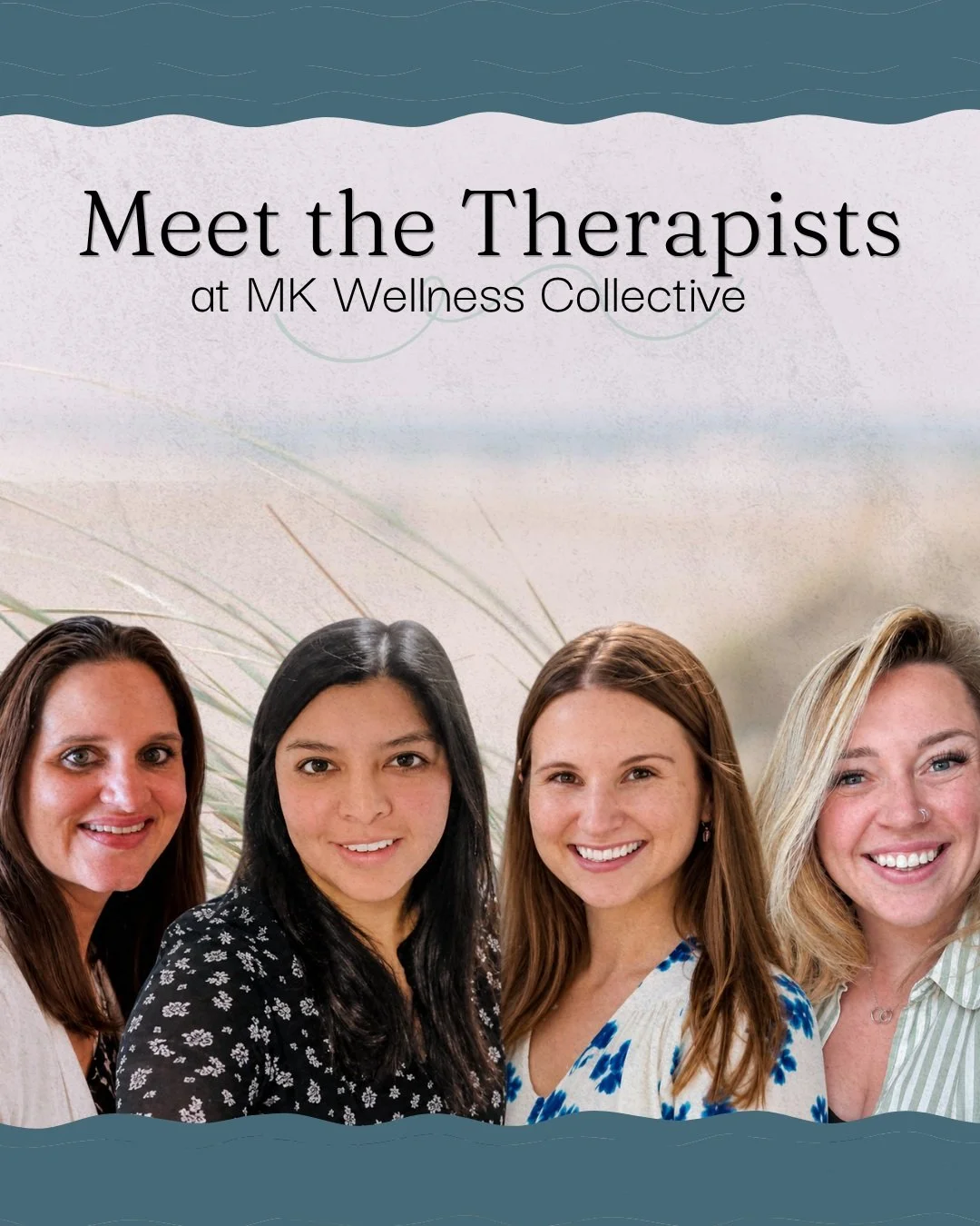 Meet the therapists behind MK Wellness Collective 👋

Finding a therapist is weirdly personal. Credentials and specialties matter, but you also want to know: 

"Am I actually going to feel comfortable talking to this person?"

That matters 