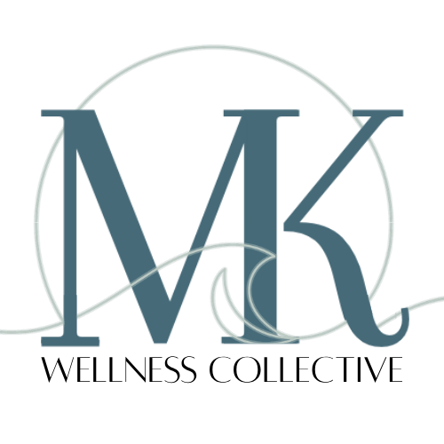 Stylized logo featuring the letters M, M, and K intertwined with swirling lines on a black background.