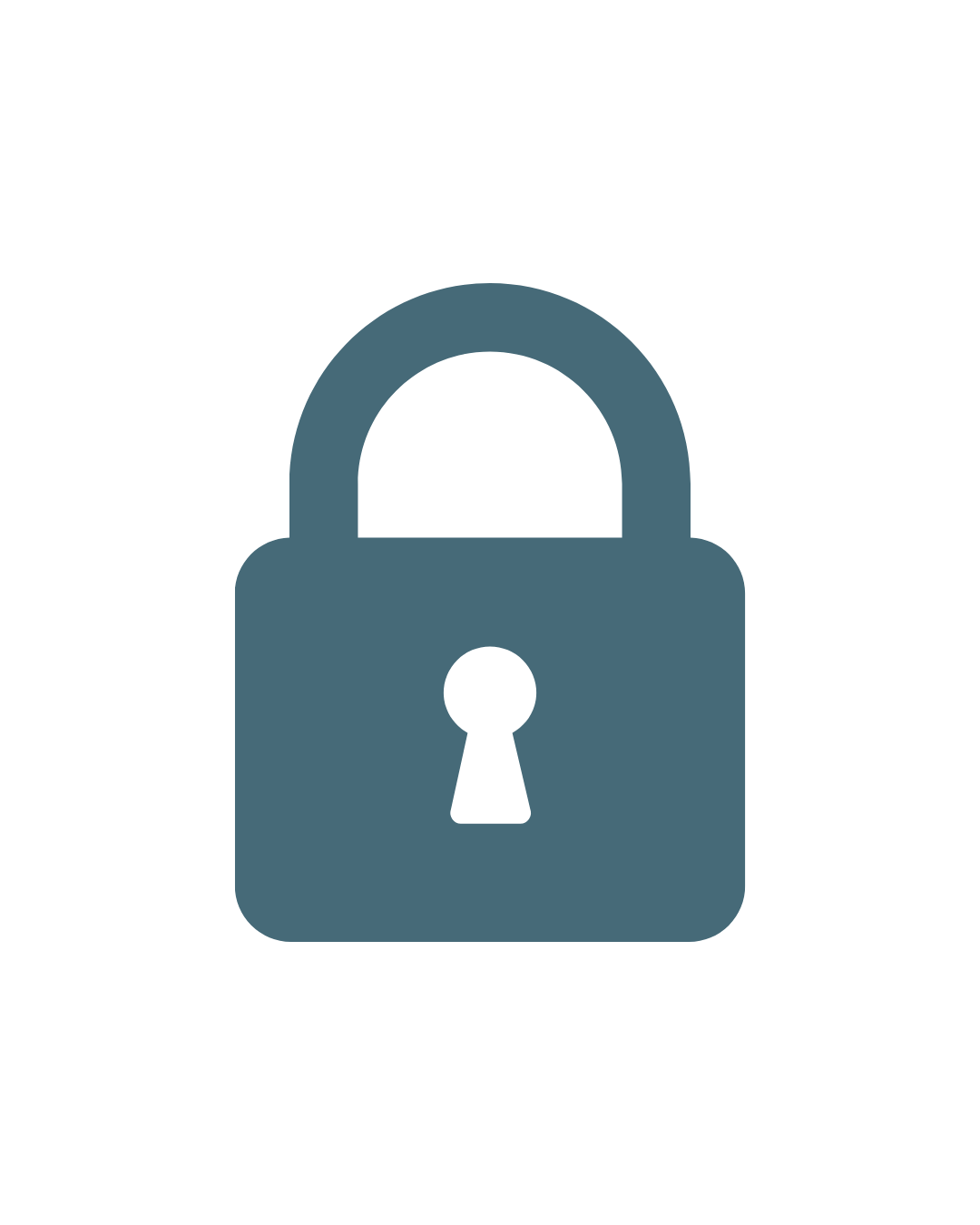 Padlock icon indicating locked or secured status