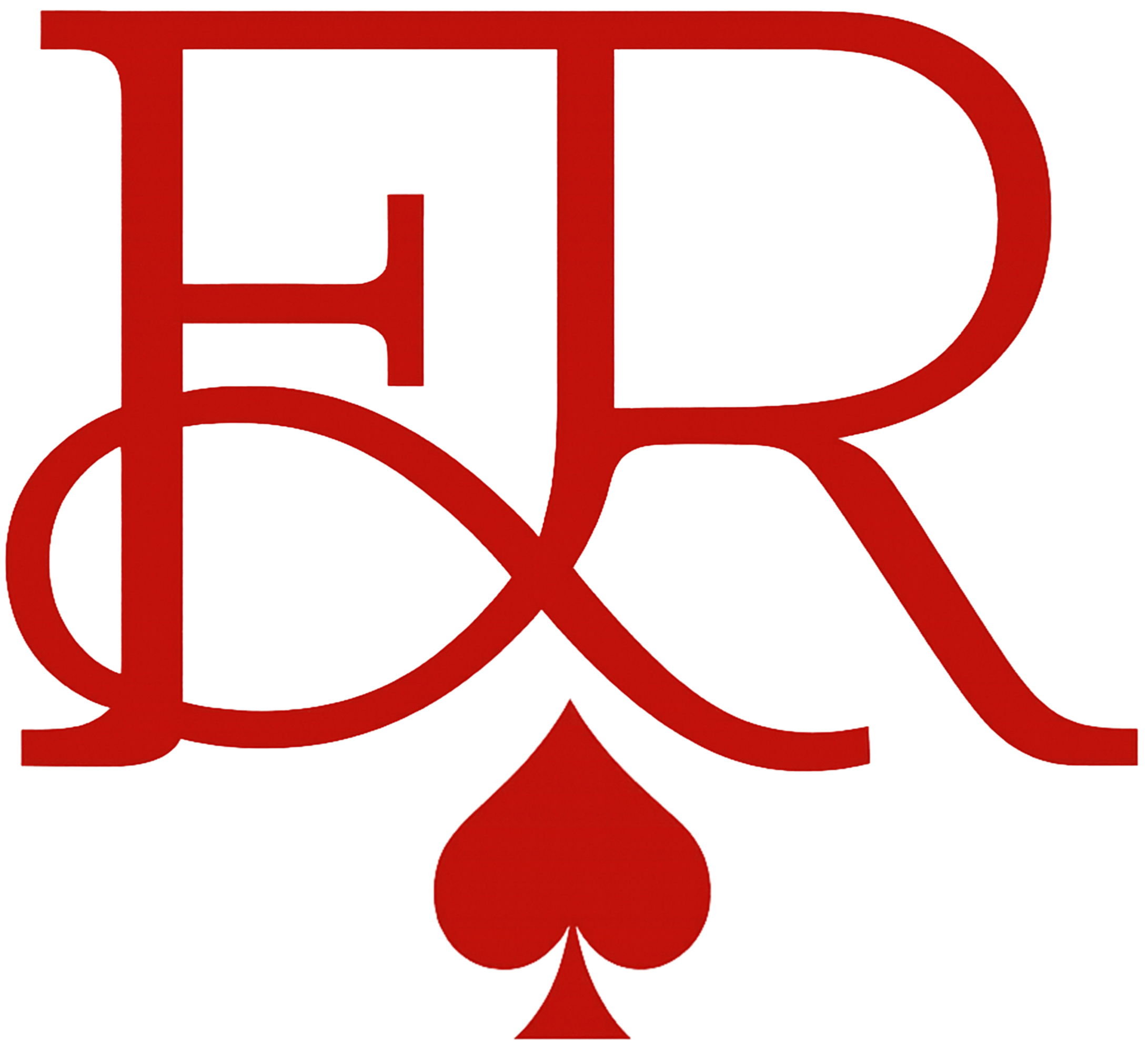 The image features a stylized red Tesla logo with a sleek design.