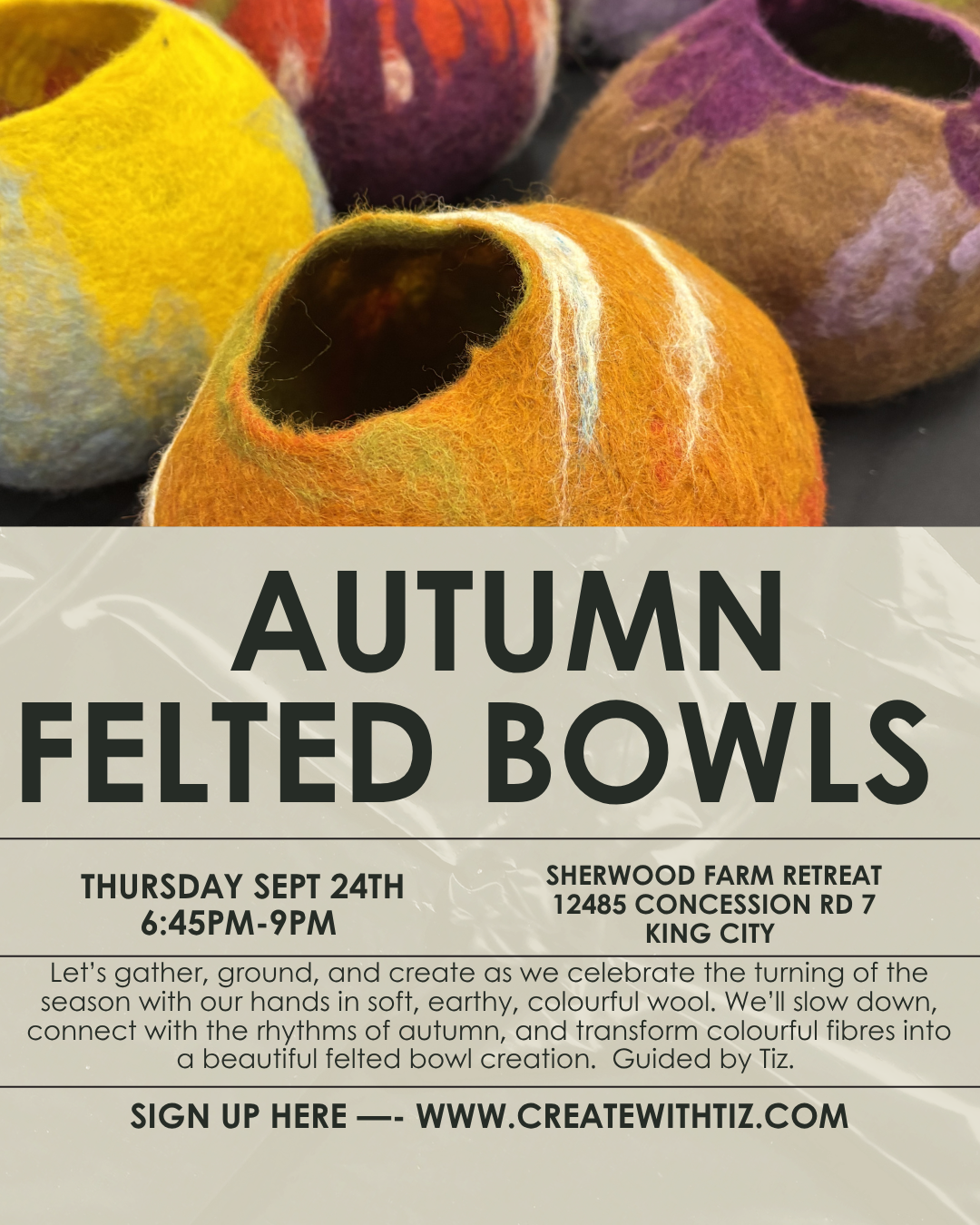 Felt Into Fall — A Fall Equinox Wool Felting Workshop