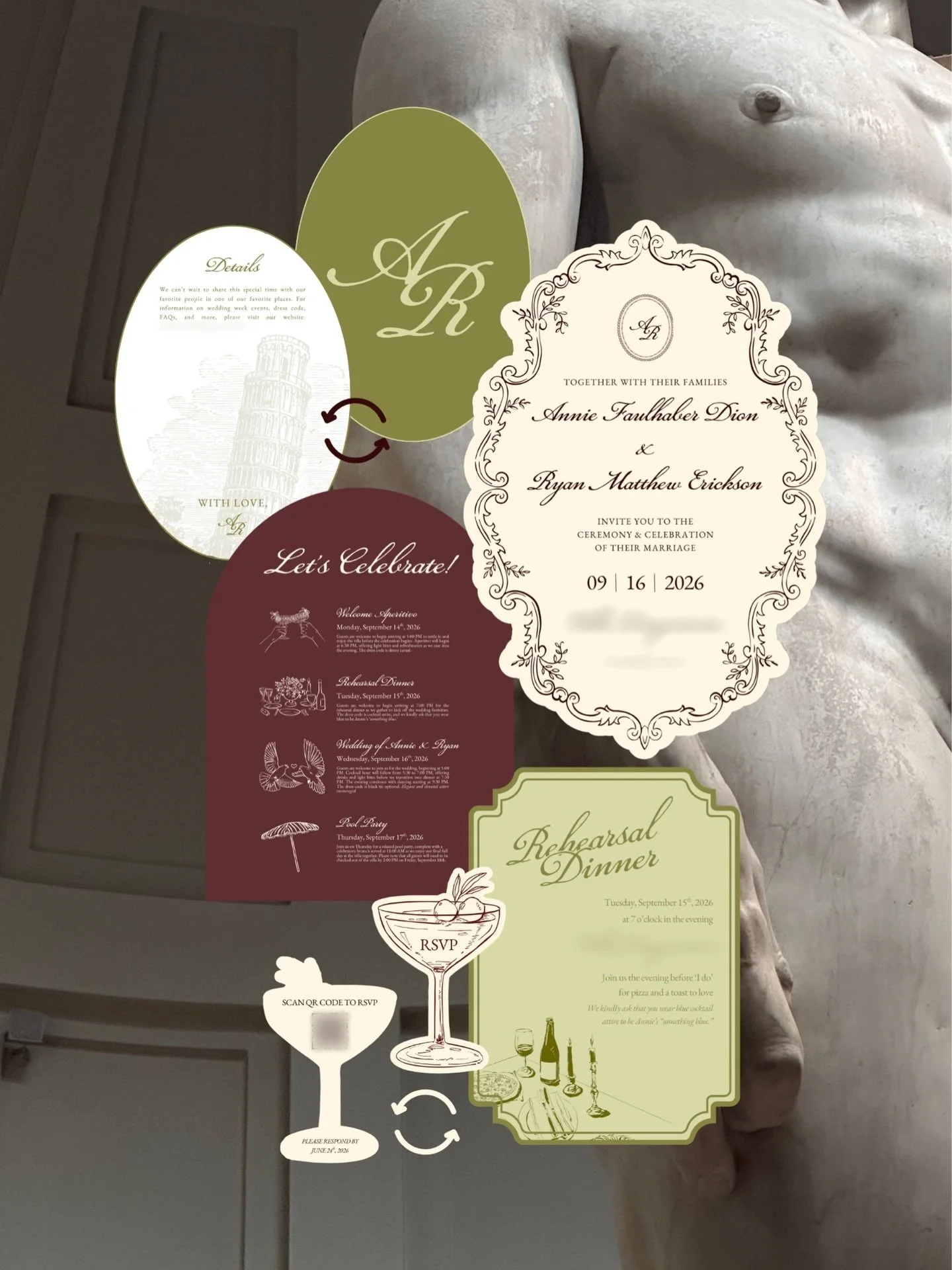 Me? Obsessed with this stationery suite? Yes...Yes, I am. 👏🏻

Your stationery deserves its own moment. Whether you&rsquo;re having an intimate backyard wedding or the party of the century, I&rsquo;m here to help your designs shine (wink wink). 🤭

