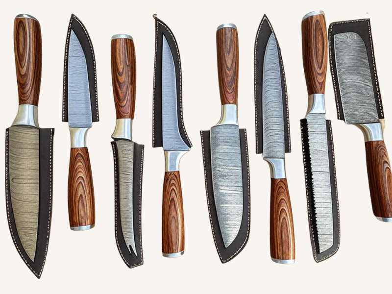 Legacy Chef Set | Premium 8-Piece Damascus Kitchen Knife Collection