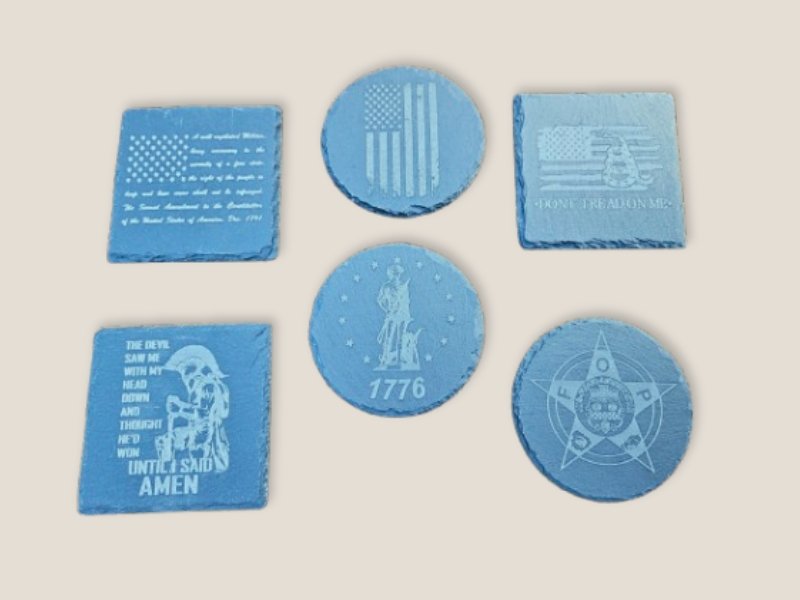 Custom Engraved Slate Coasters