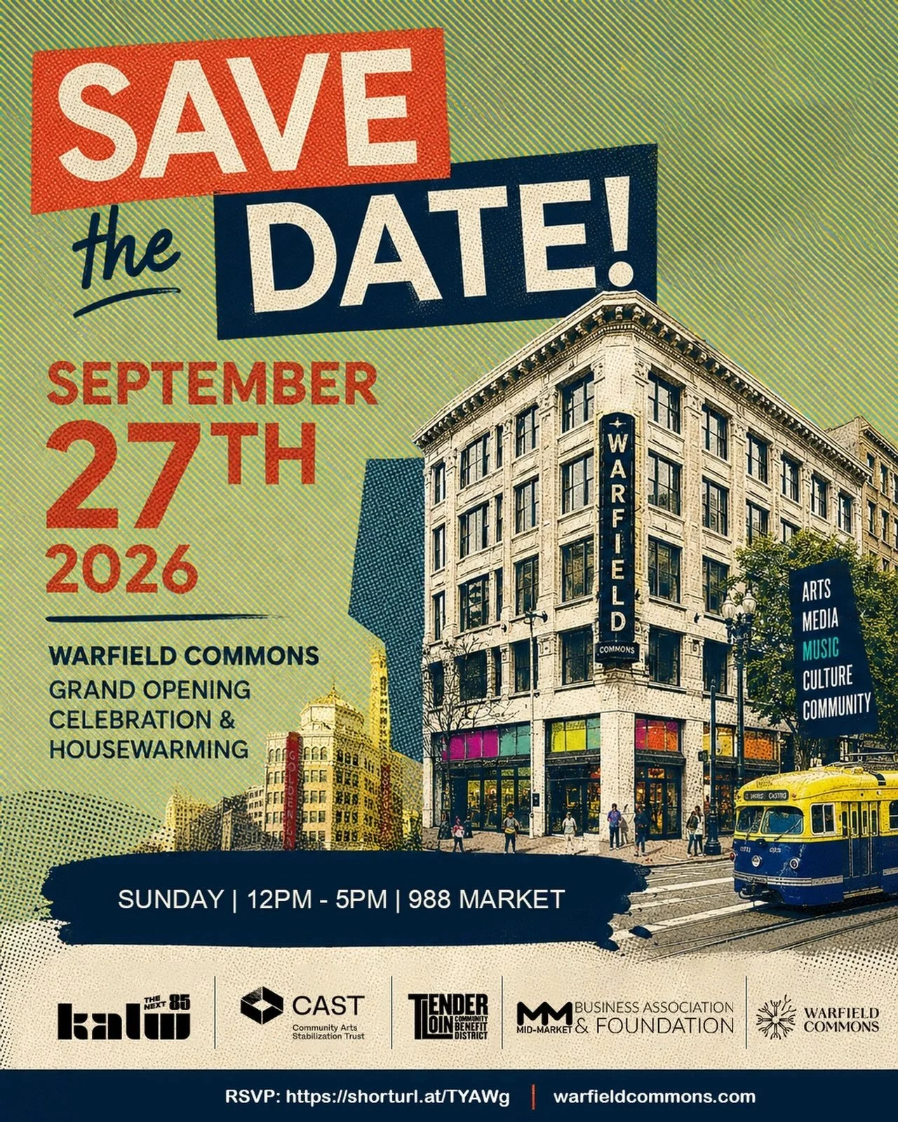🎉 The doors are opening at Warfield Commons!

Join us on Sunday, September 27 from 12&ndash;5 PM for the Warfield Commons Housewarming &amp; Grand Opening, a free public celebration marking the opening of this new multi-story hub for arts, culture, 