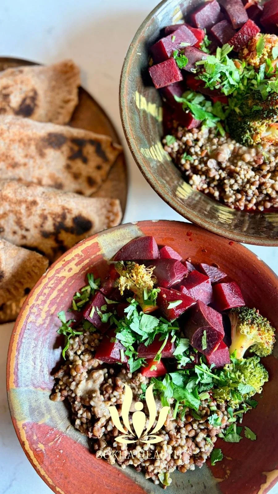 Nourishing wholefood meal supporting wellbeing and holistic learning during yoga teacher training at SoulSpace Academy.