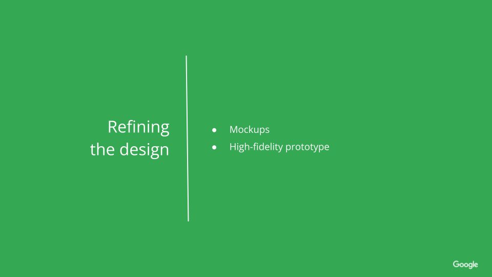 Next, I worked on creating mockup and working on the high fidelity prototype.