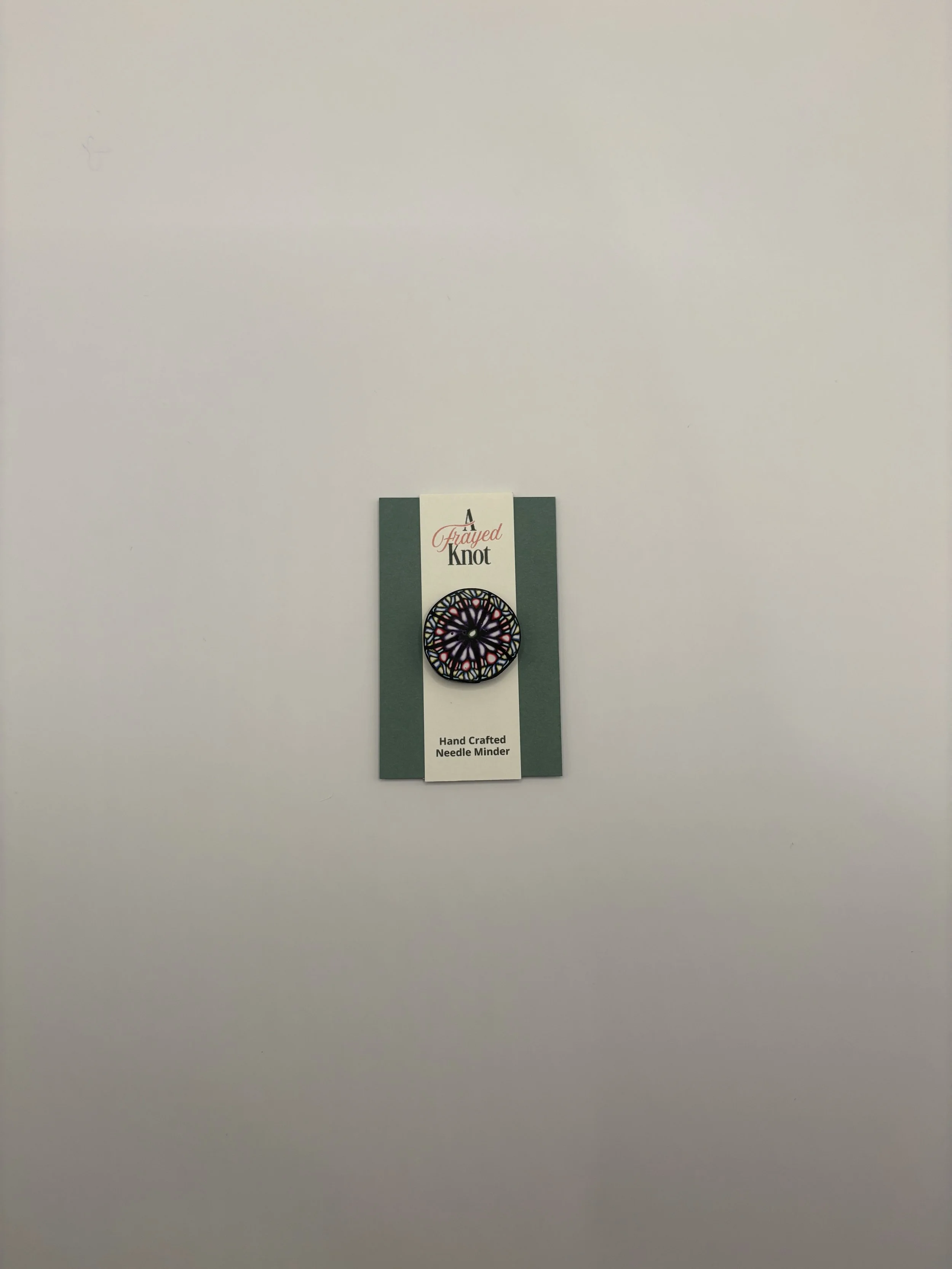 Multicolored Kaleidoscope Circular Hand Crafted Needle Minder