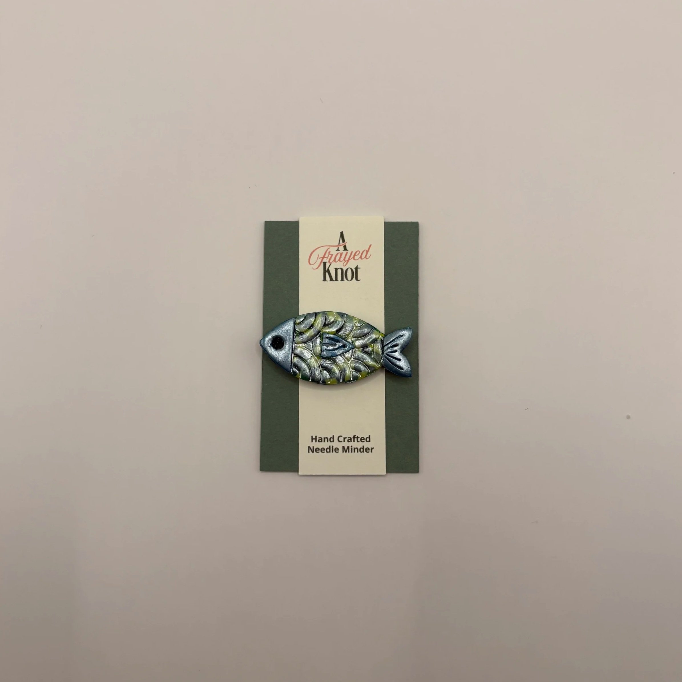 Blue and Green Funky Fish Needle Minder