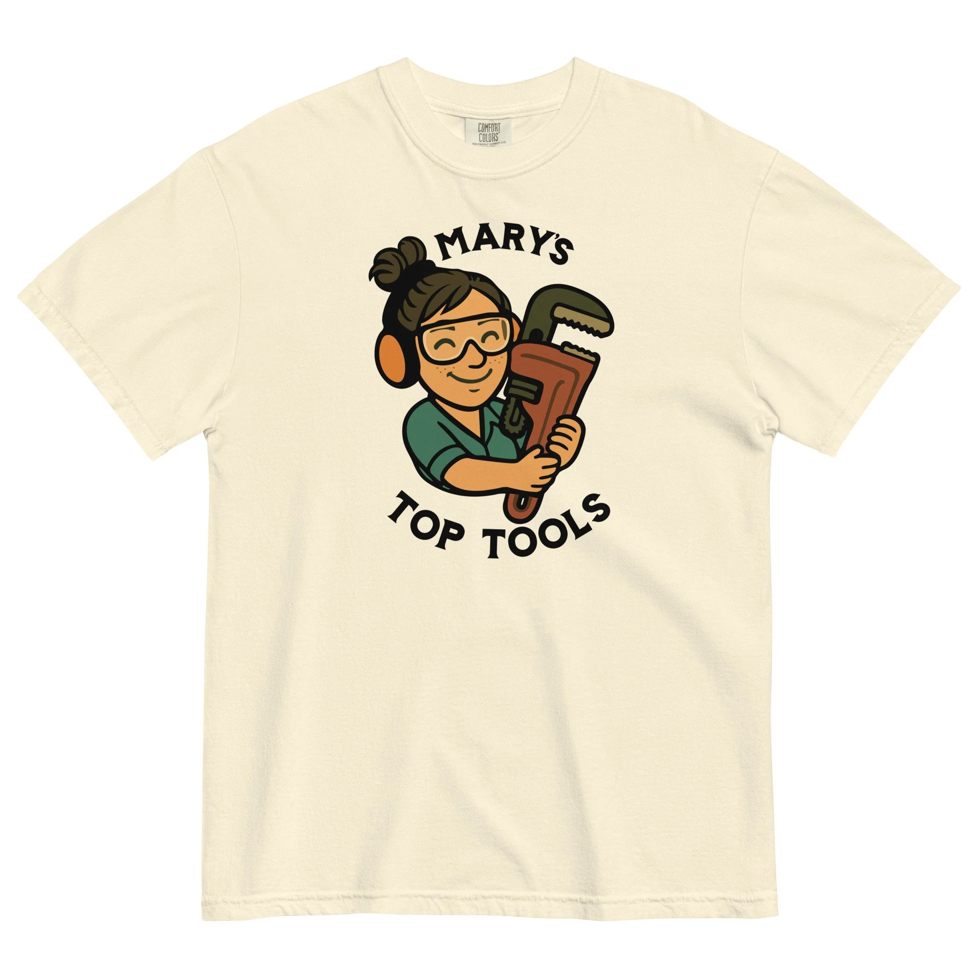 MARY’S TOP TOOLS UNISEX GARMENT-DYED HEAVYWEIGHT T-SHIRT