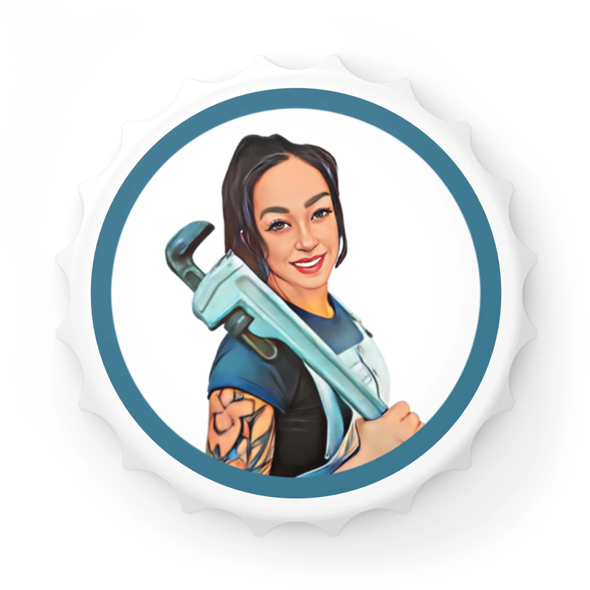 THE LADY PLUMBER MAGNET BOTTLE OPENER