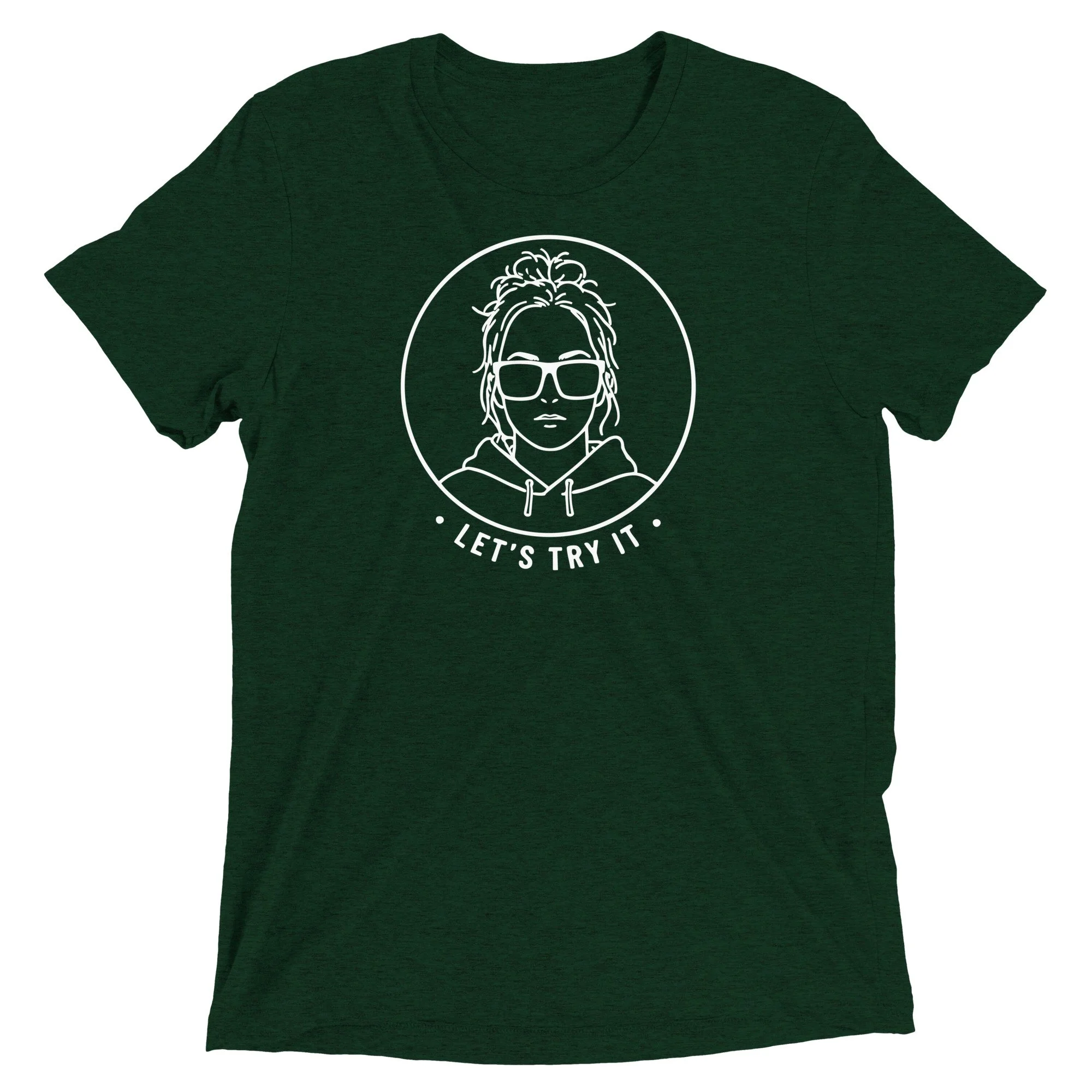 THE LADY PLUMBER LET'S TRY IT UNISEX TRI-BLEND T-SHIRT