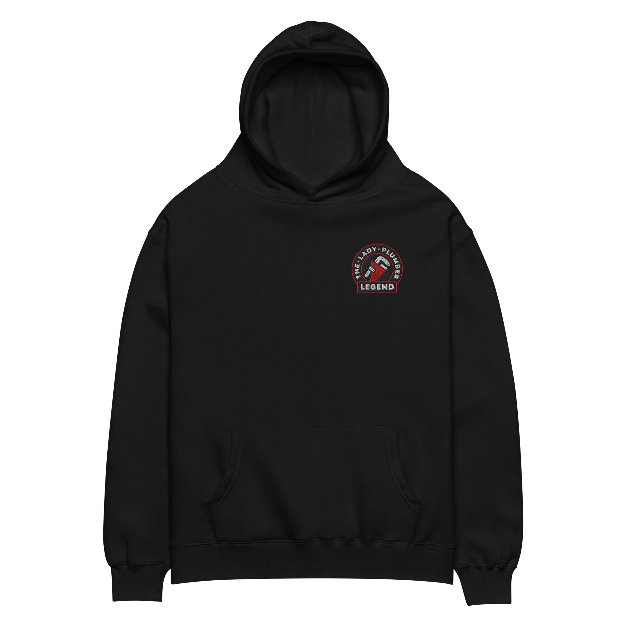 THE LADY PLUMBER LEGEND EMBROIDERED UNISEX OVERSIZED HOODIE
