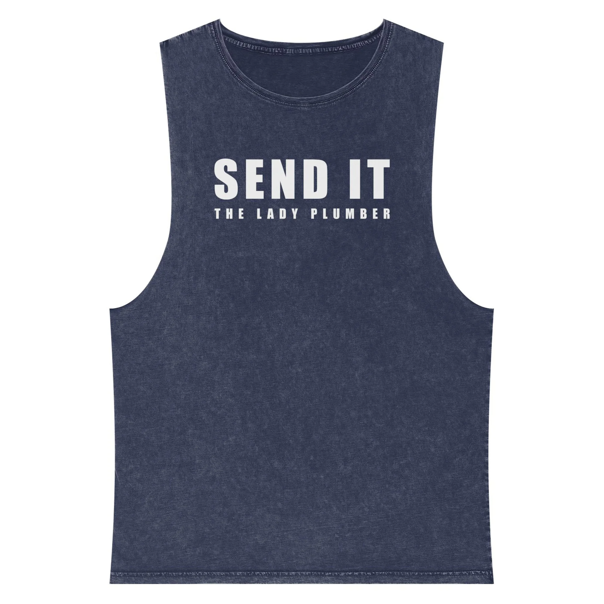 SEND IT UNISEX STONEWASH TANK TOP