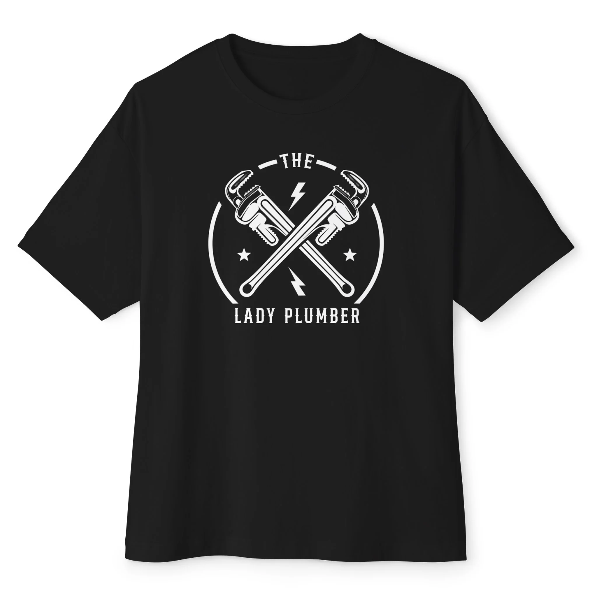 THE LADY PLUMBER UNISEX OVERSIZED BOXY TEE