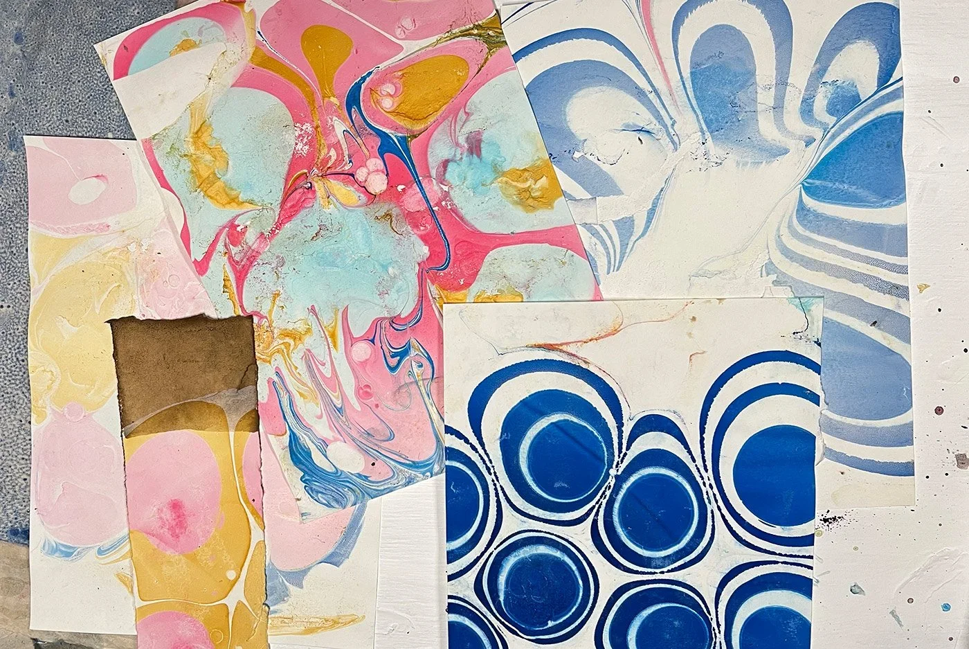 Paper Processes: Collage and Marbling