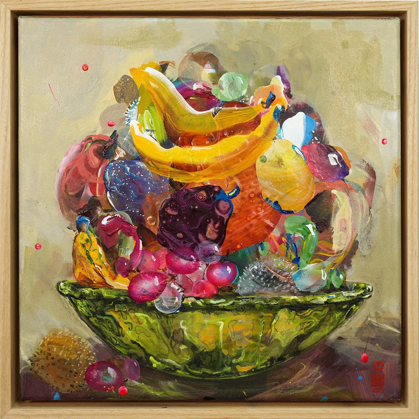 Fruit Stack in Glass Bowl