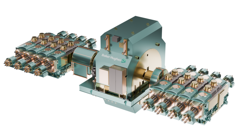 A detailed 3D illustration of a satellite or space probe with various components, including solar panels, a main body with a round module, and multiple smaller electronic parts.