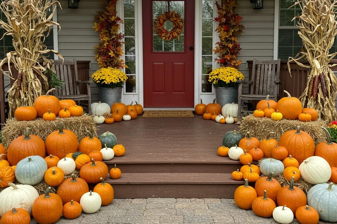 Pumpkin Magic: includes 68 pumpkins, gourds & 2 hay bales