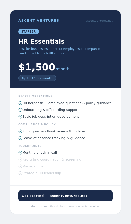Fractional Human Resources