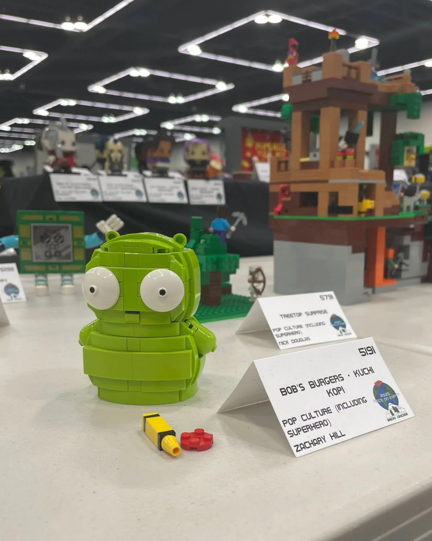 Even though I couldn't be at #BricksCascade this year, my builds made it with the help of @buccabrix. I'm excited to check out the tokens folks left my builds, if you left one let me know! Or stay anonymous if you want. I see a sticker from @saladbri