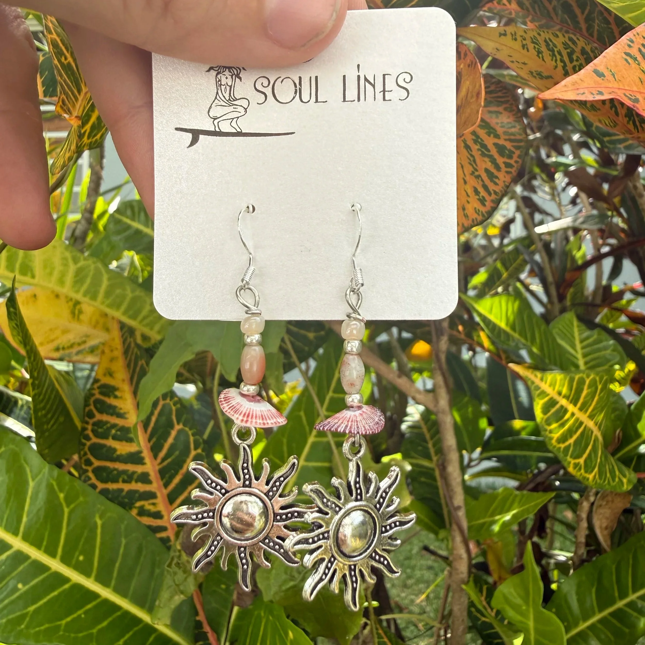 Silver Sun Earrings