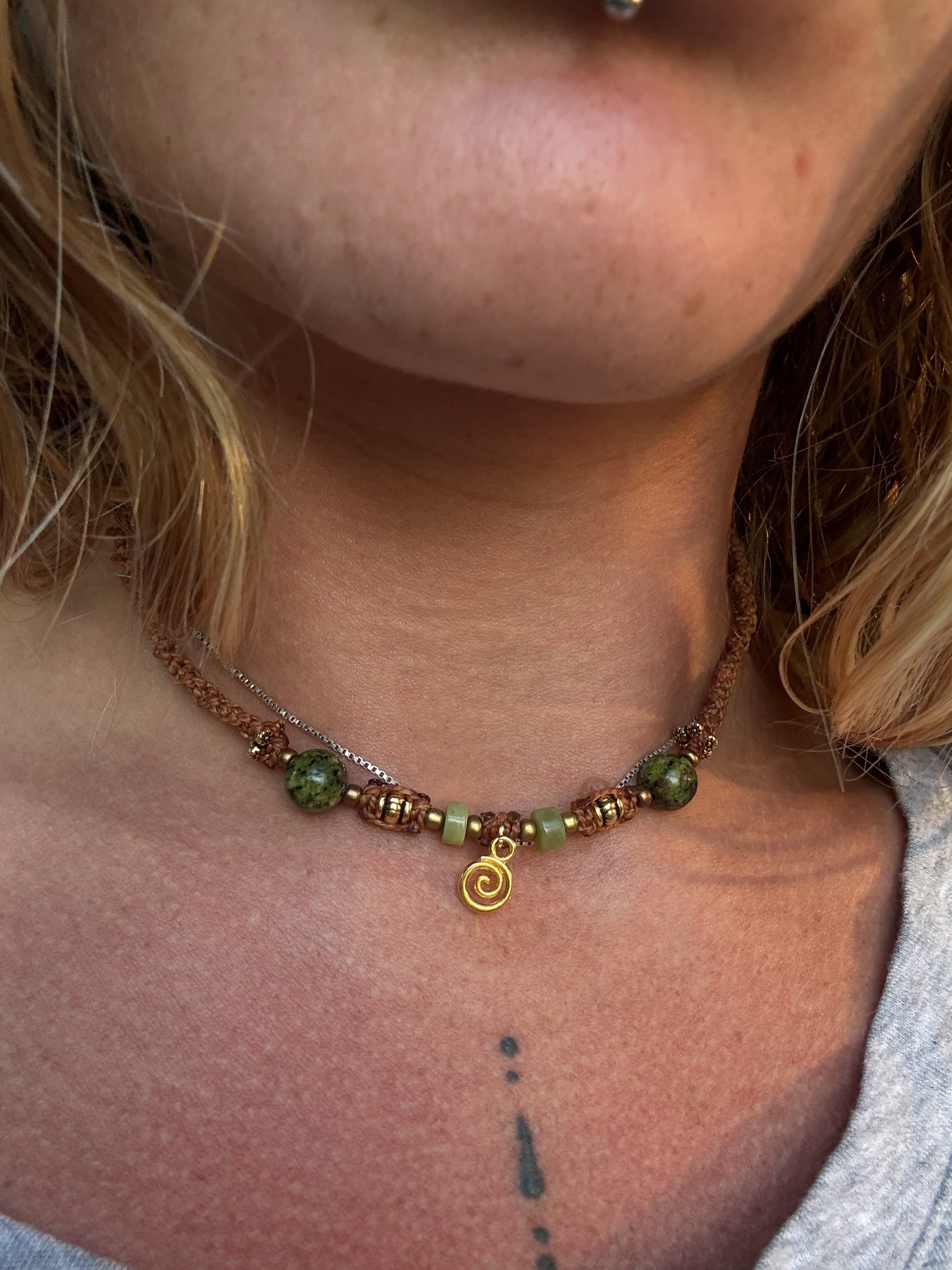 Gold Spiral Choker