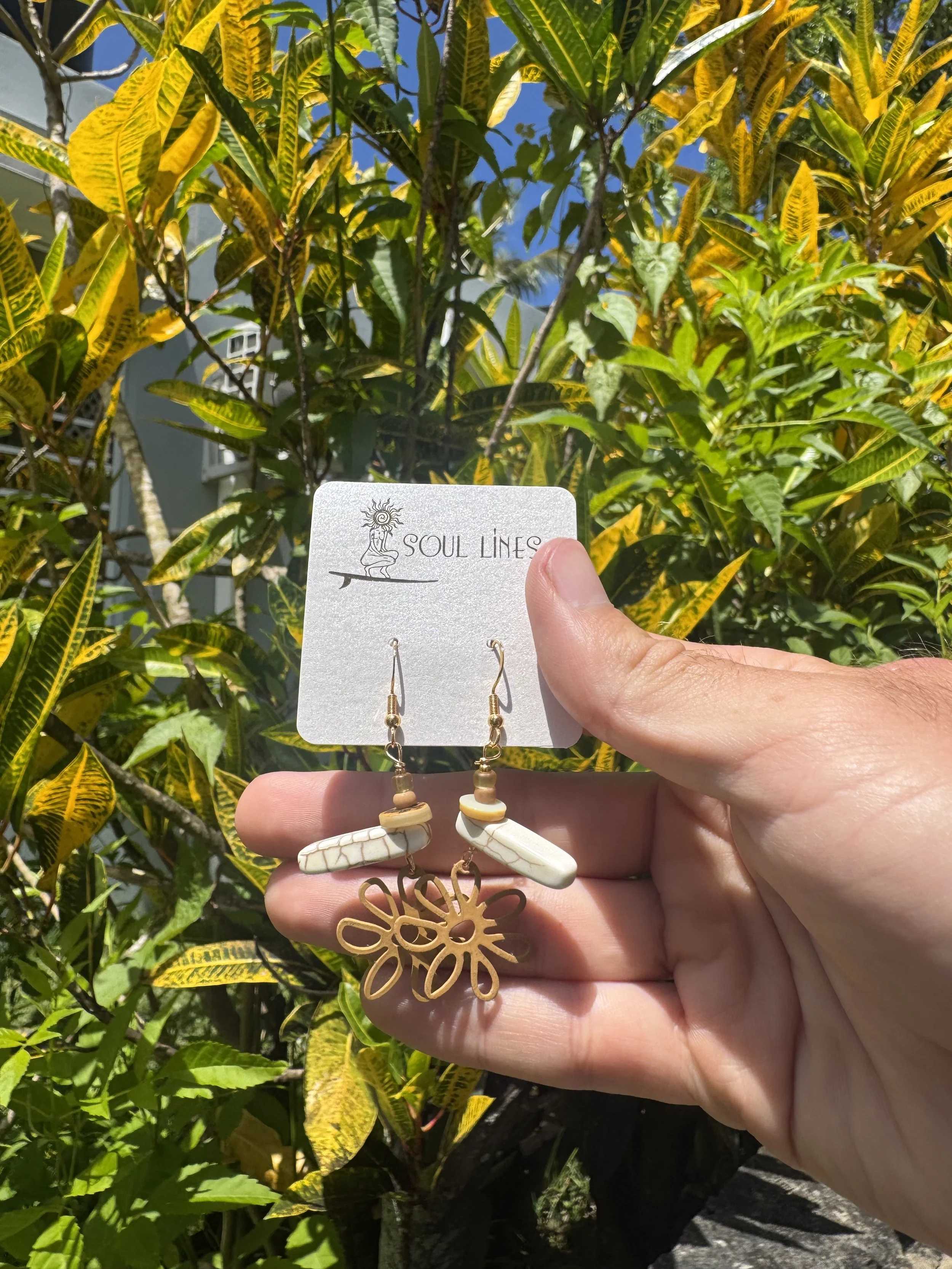 Yellow Flower Earrings