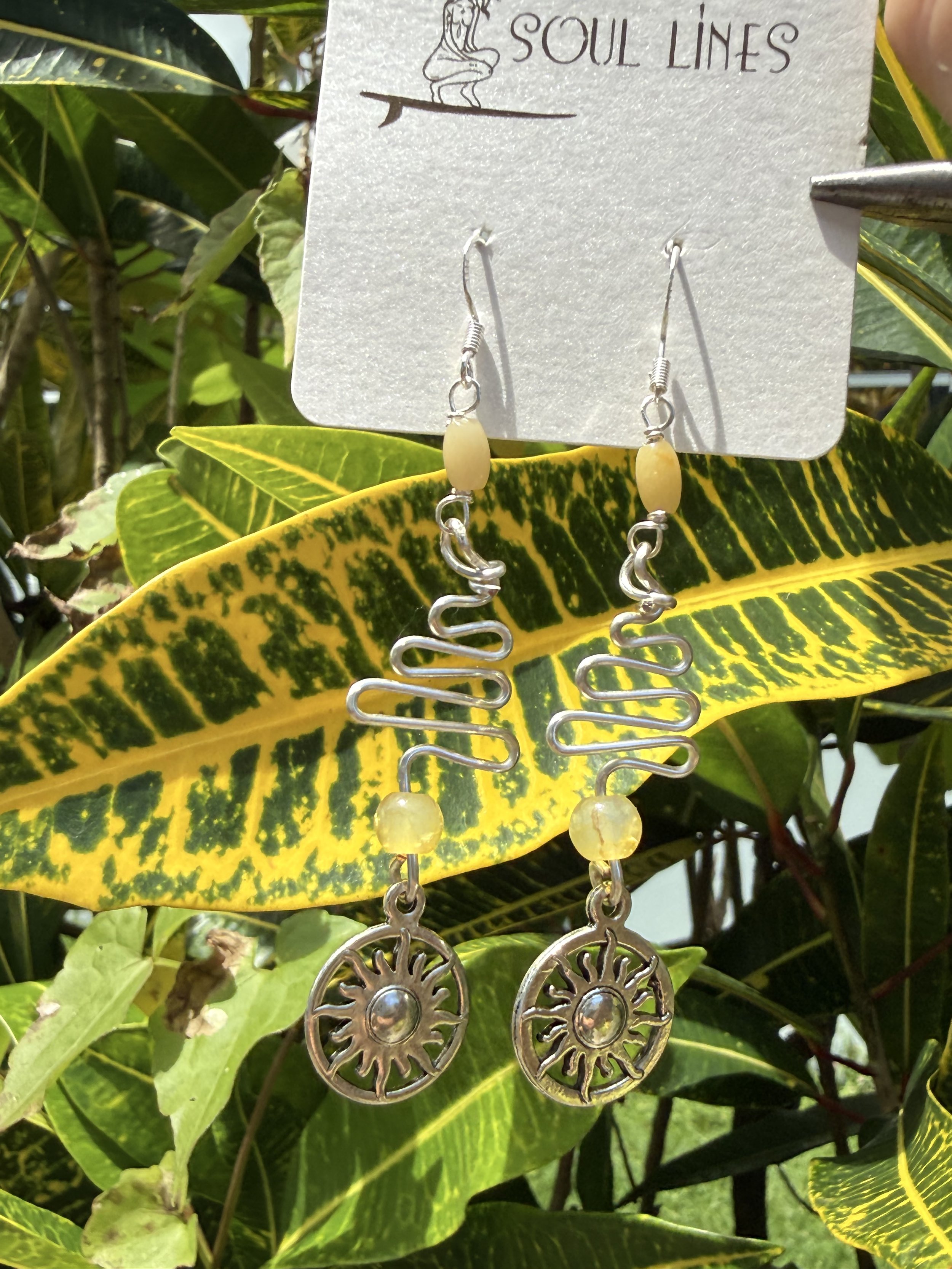Silver Sun Earrings