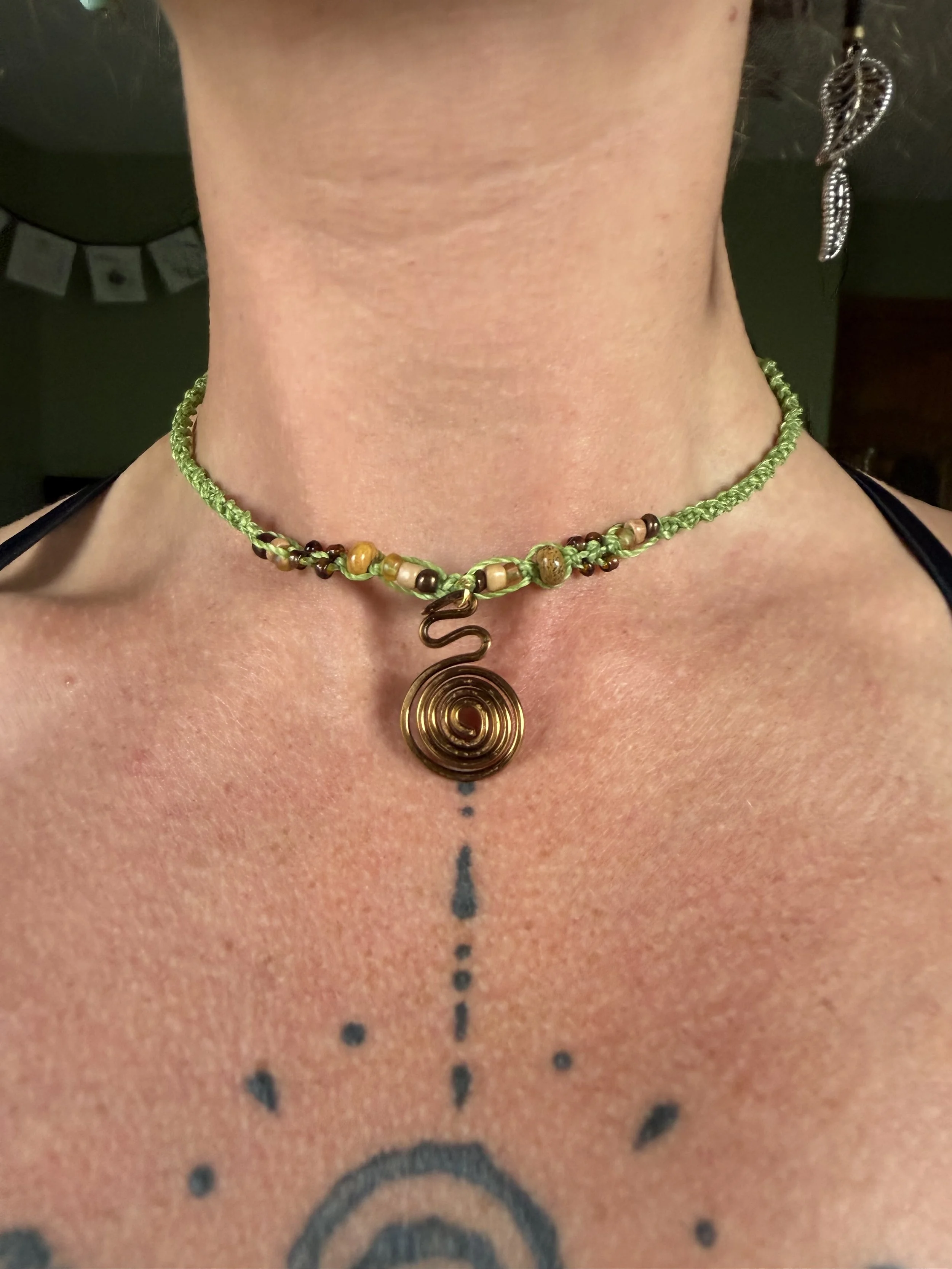 Bronze Spiral Choker