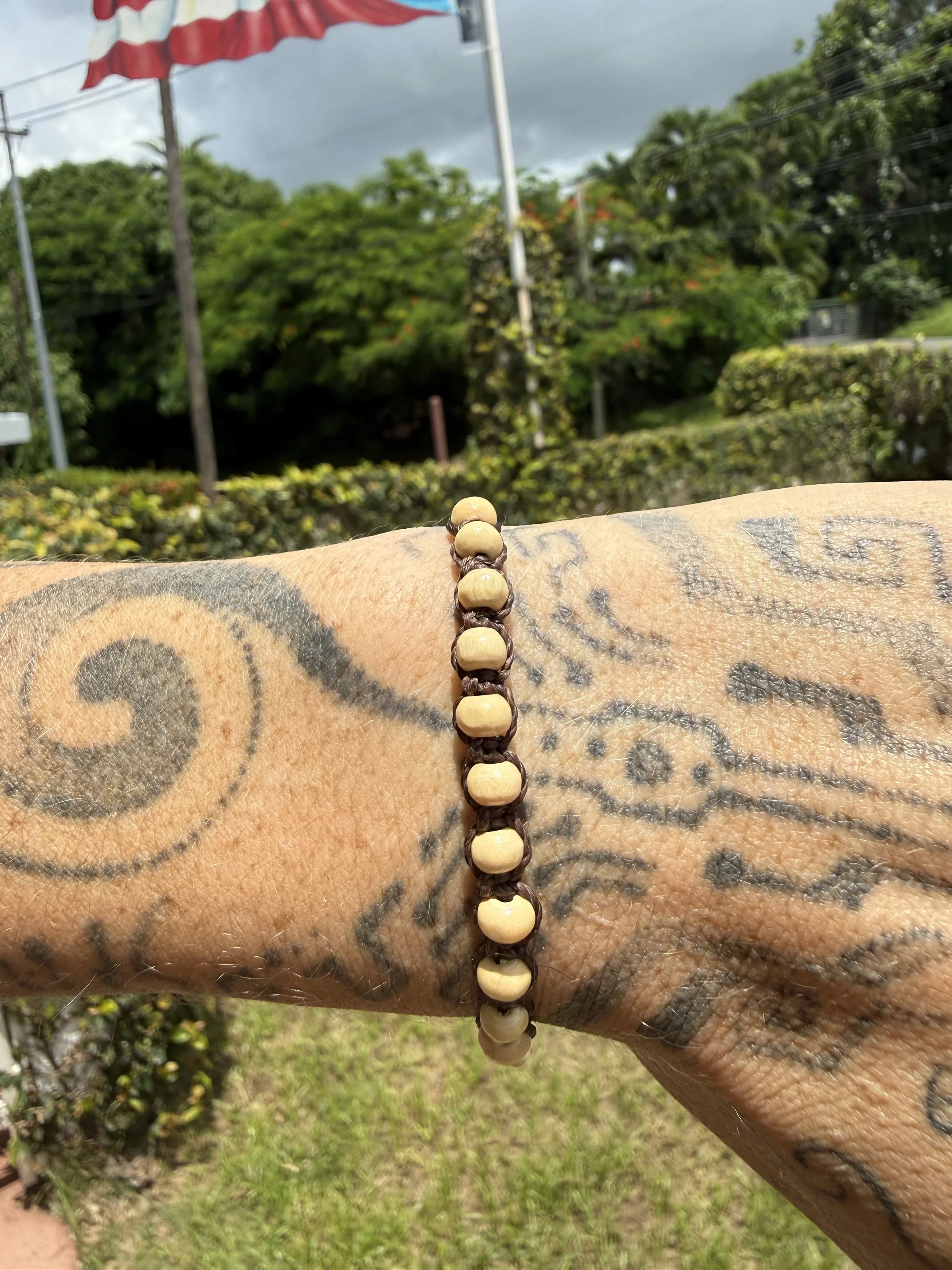 Tan Beaded Bracelet