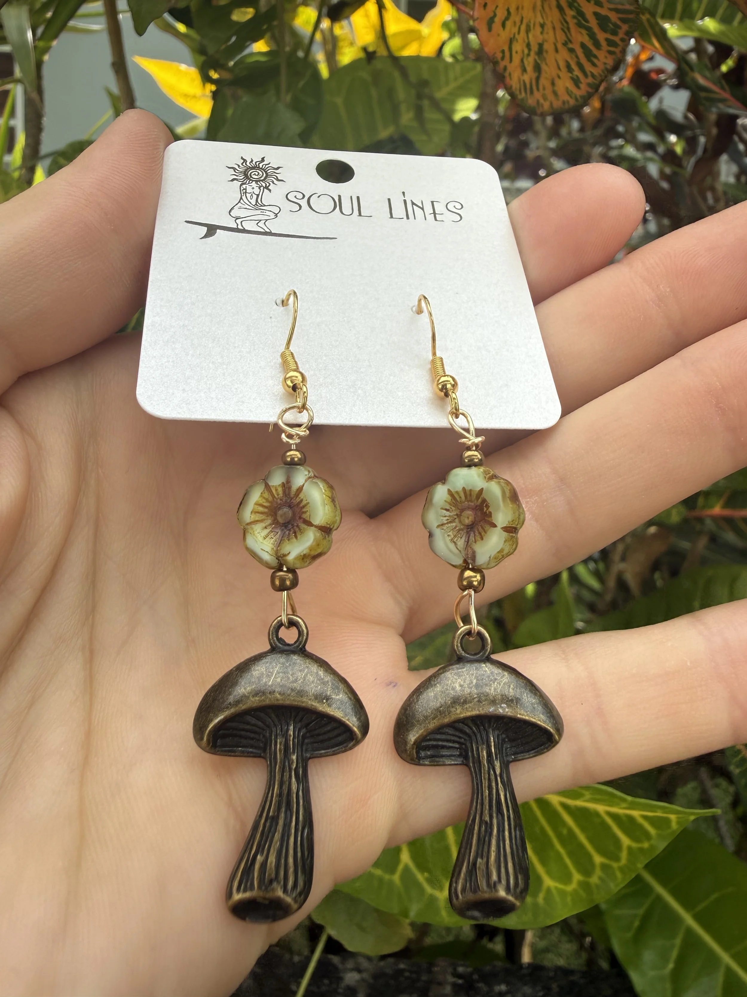 Mushroom Flower Earrings