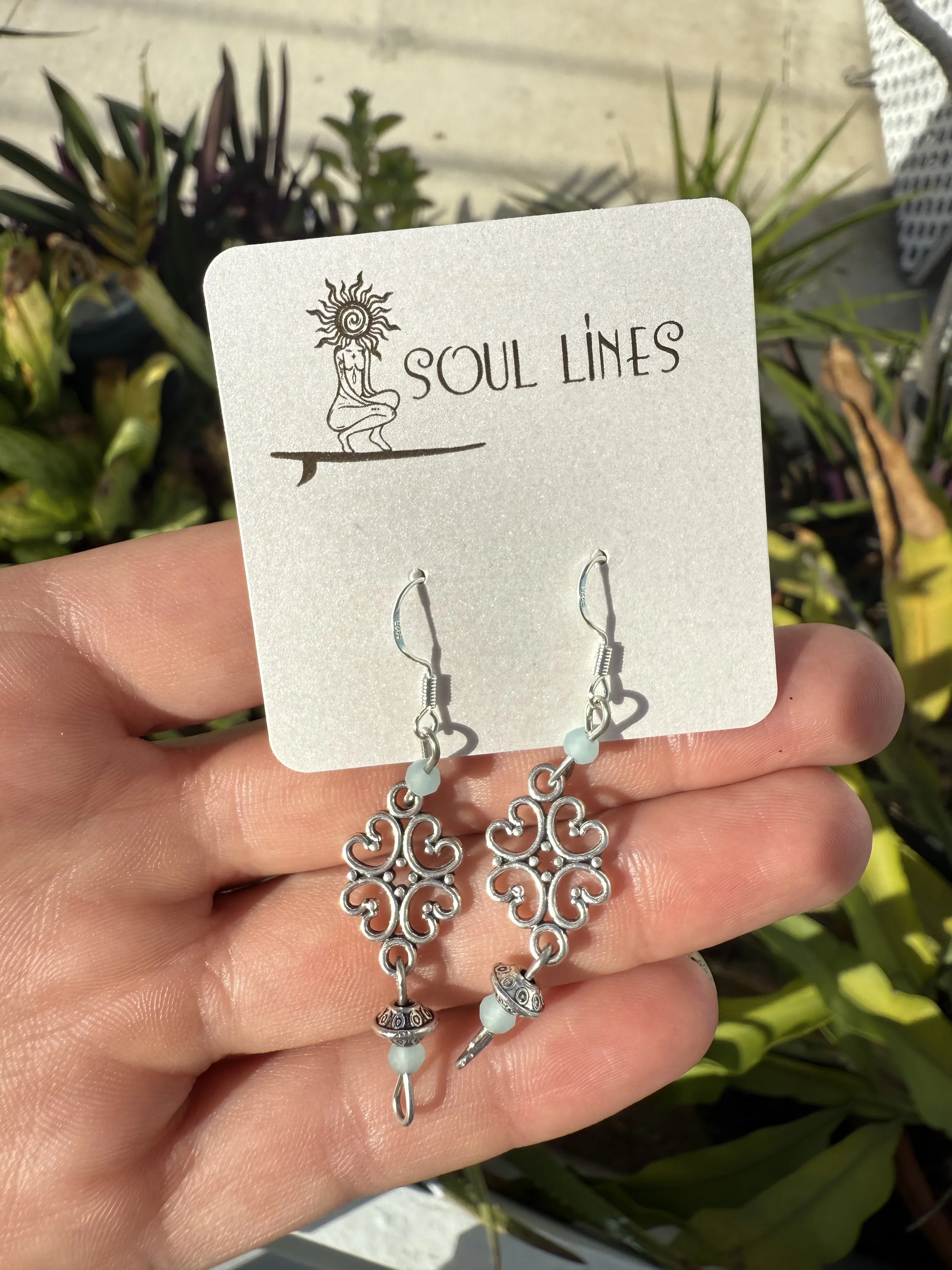 Silver Mandala Earrings
