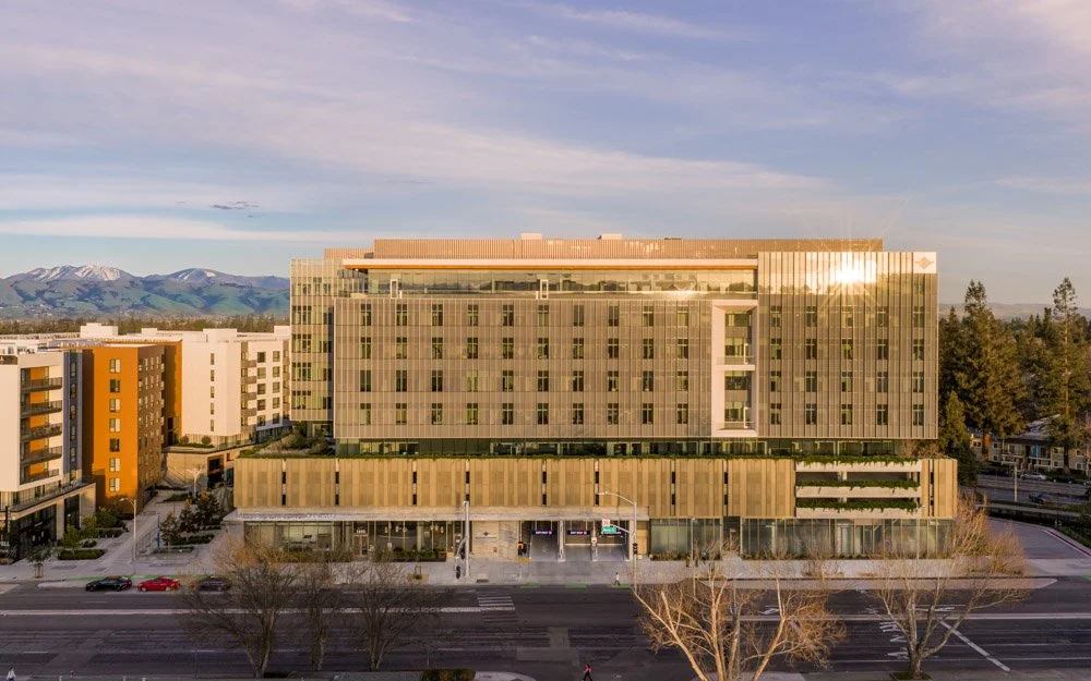 aerial view of medical office building with mt. hamilton in the background