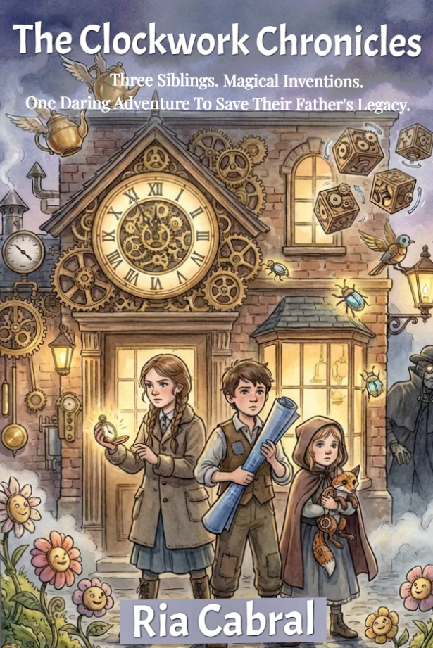 May release- The Clockwork Chronicles. When Professor Tobias Winter vanishes, his three children must outwit a mysterious collector and protect his magical, clockwork inventions. Flying teapots, talking gardens, and puzzling contraptions lead them on