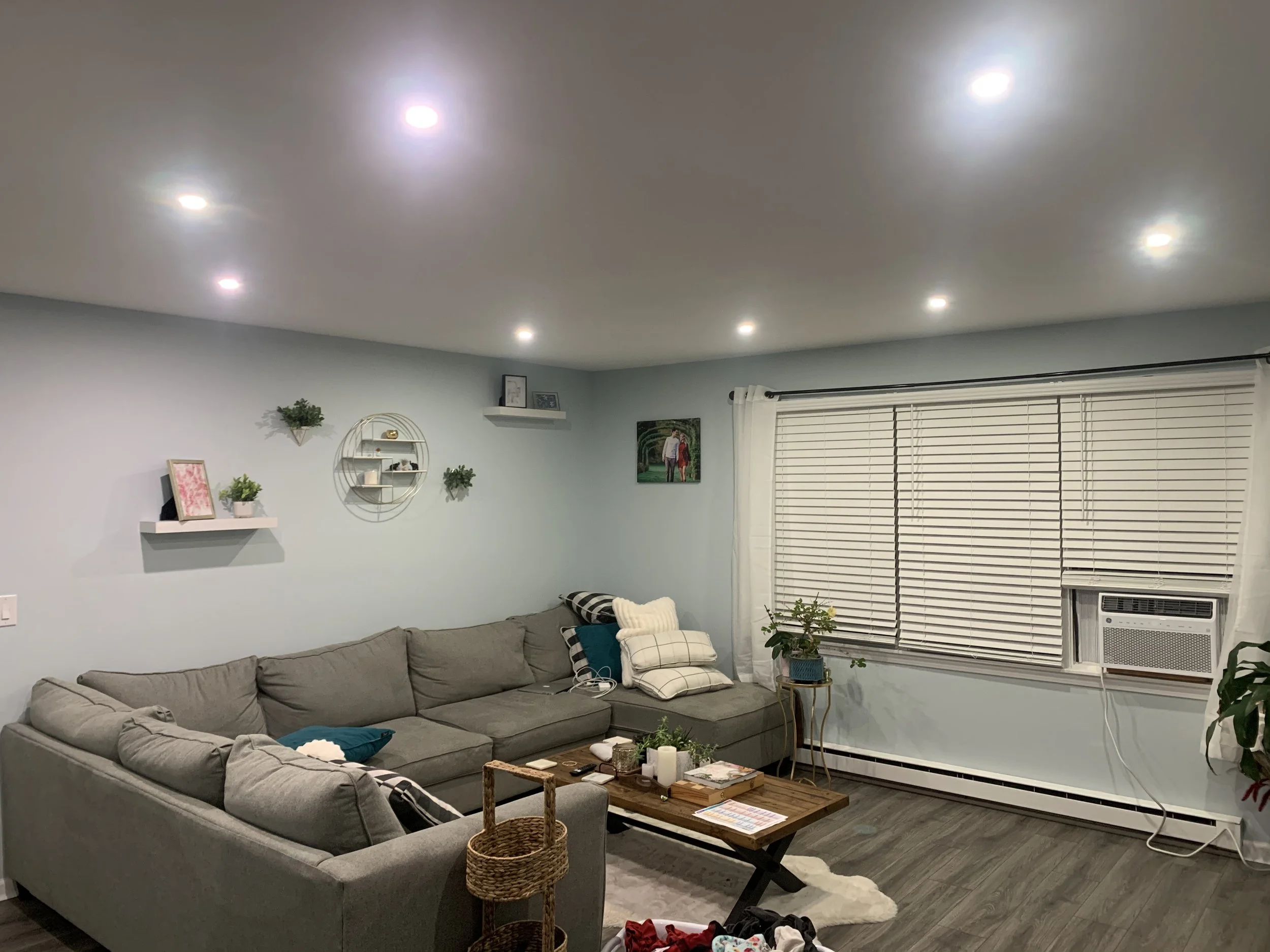 Custom living room recessed lighting