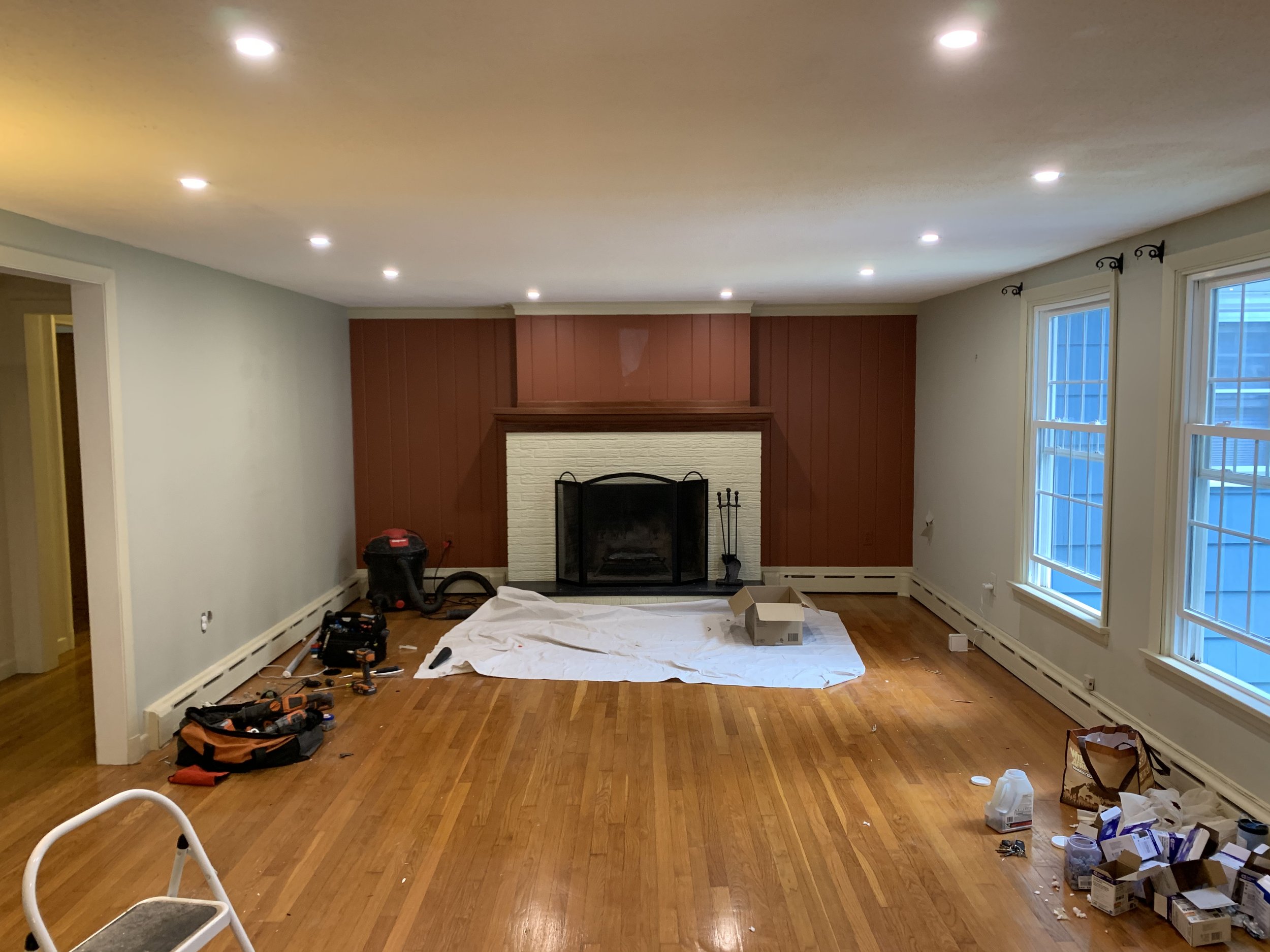 Custom living room recessed lighting