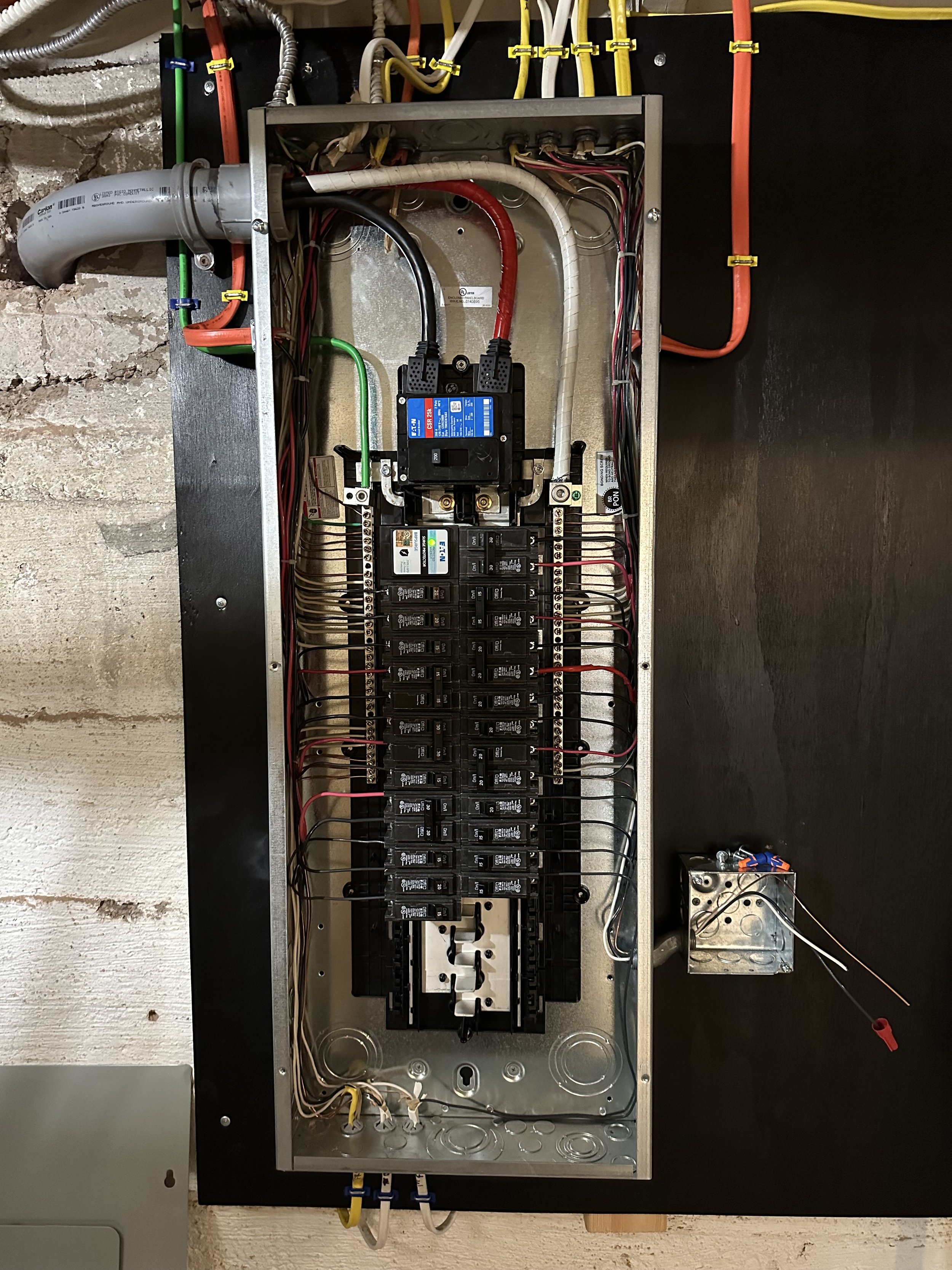 Professional panel upgrade to ensure it has the capacity to meet modern electrical requirements.