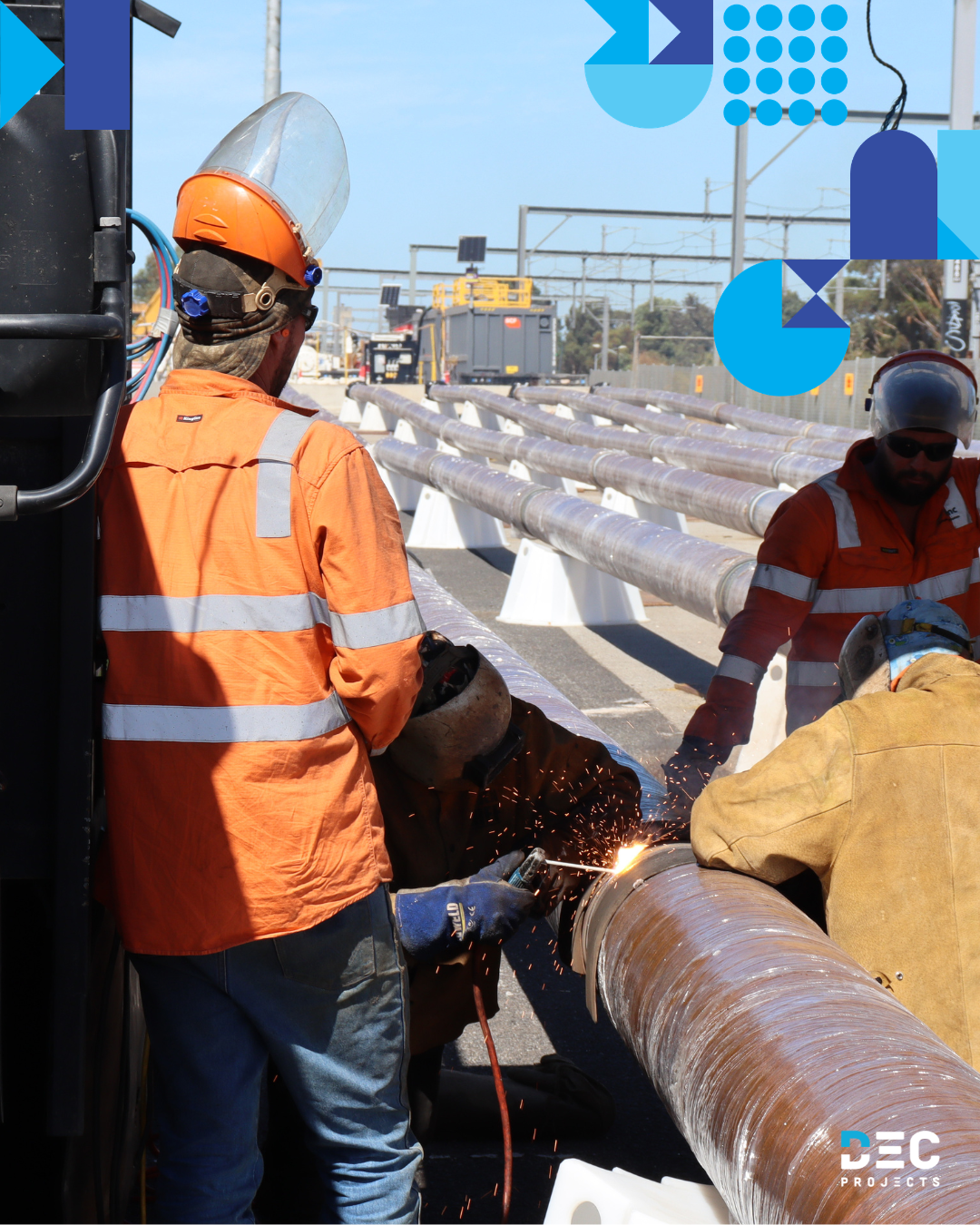 Melbourne Airport Rail Stage 1 works across the West Footscray to Albion rail corridor.
