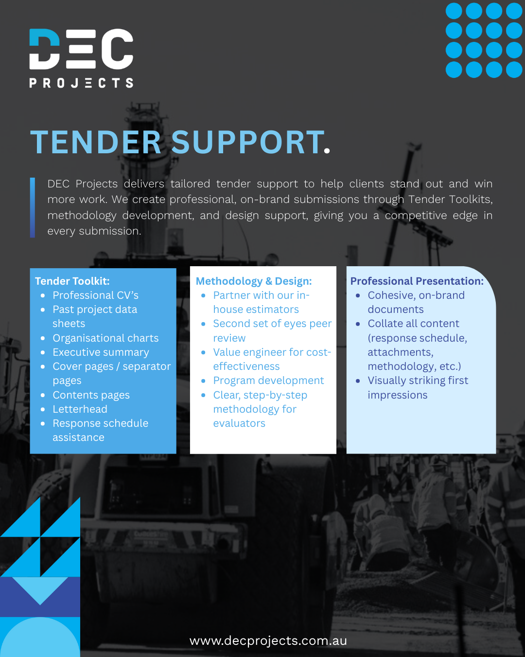 Tender Support Services Melbourne | DEC Projects Tender Toolkit ...