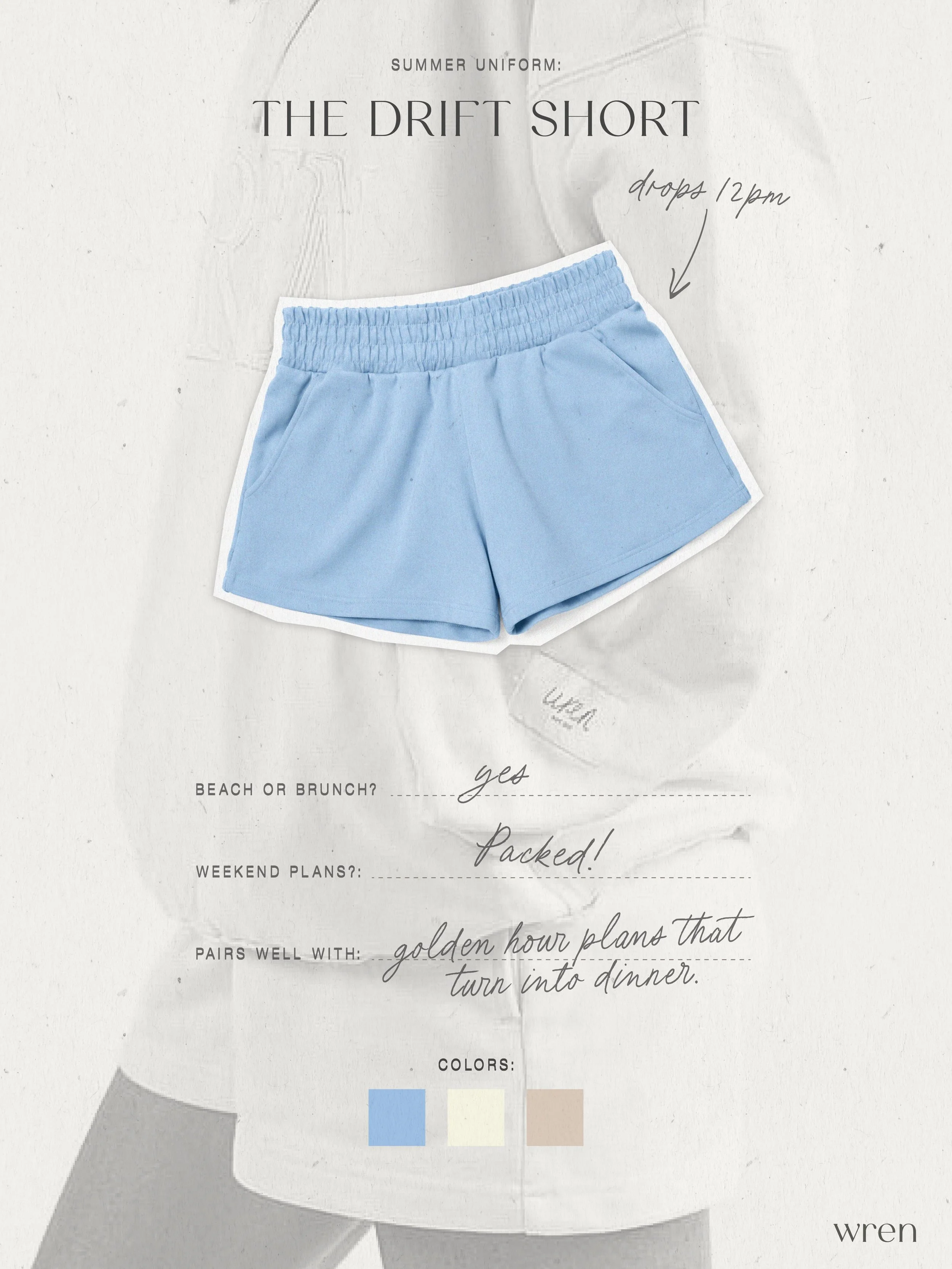 THE DRIFT SHORT

Because some things are simply better together, we&rsquo;ve created special pricing when you purchase the matching sweatshirt + Drift Short as a set. 

Simply add both pieces to your cart and the savings will automatically apply at c