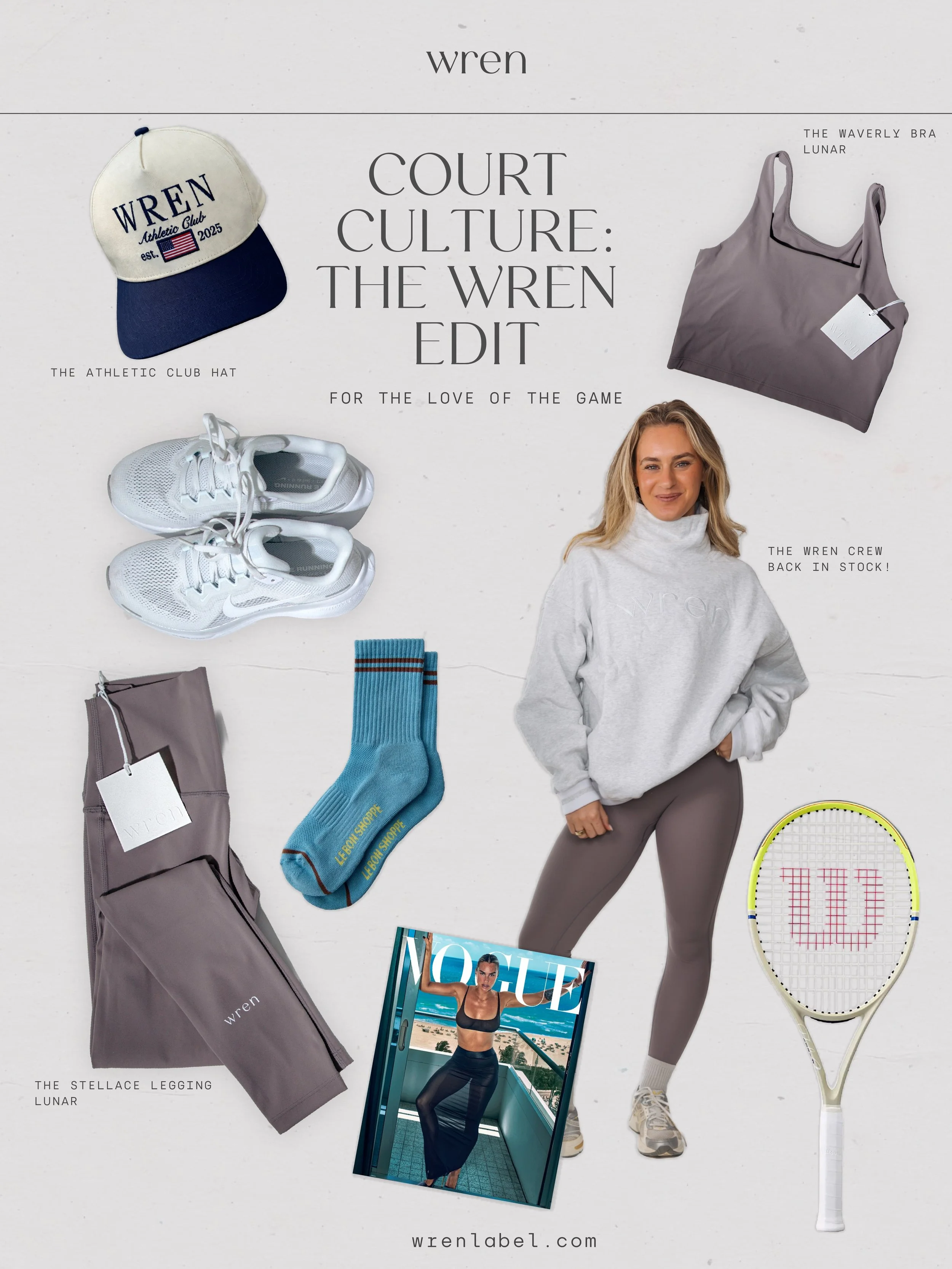 anyone else in their tennis era? 🎾✨

we&rsquo;ll meet you on the courts, in our wren of course.