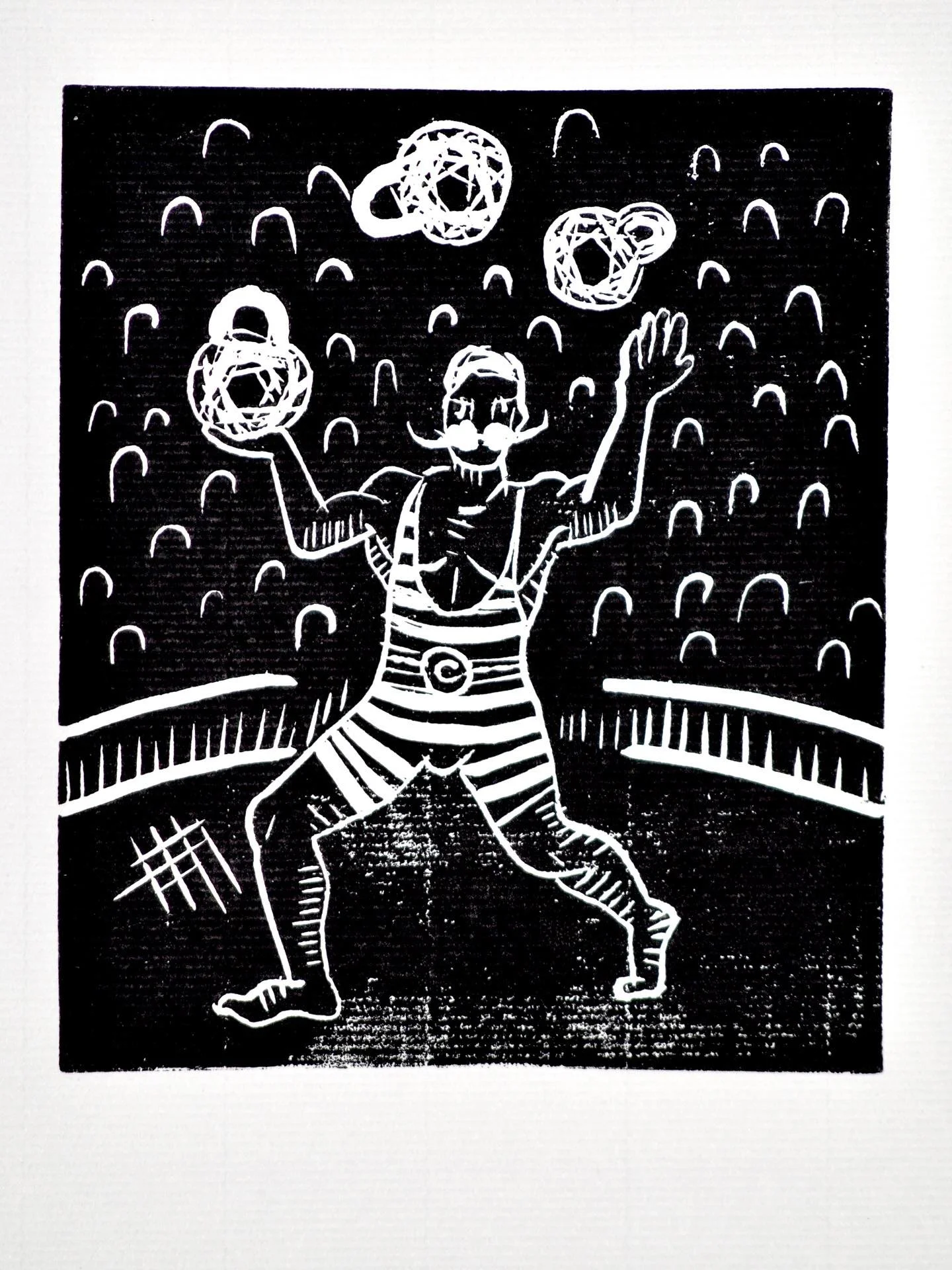 Strongman #1 120x150mm. Linogravura. Disponibilidade limitada. Limited availability.