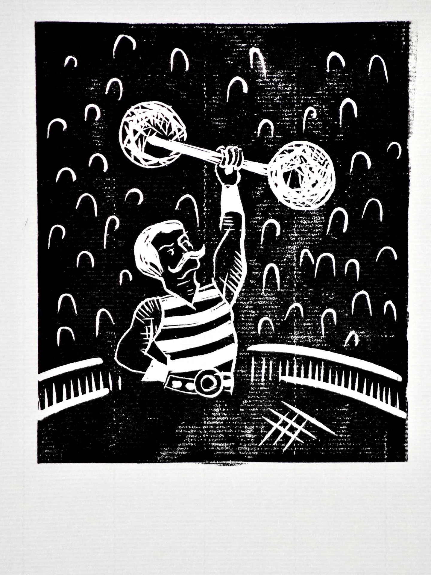 Strongman #2. 120x159mm.
Linogravura, Disponibilidade limitada. Limited availability.