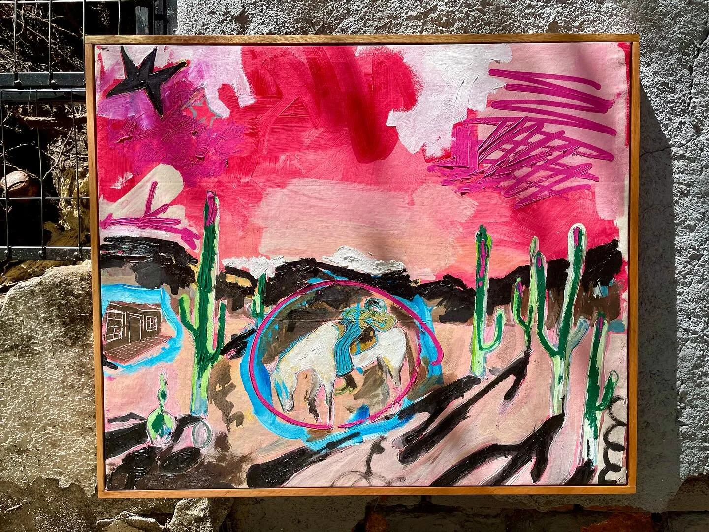 Sleeping ranger 1. Oil on Canvas. Framed with Eucalyptus. 2025.
Óleo em tela. moldura de eucalipto.