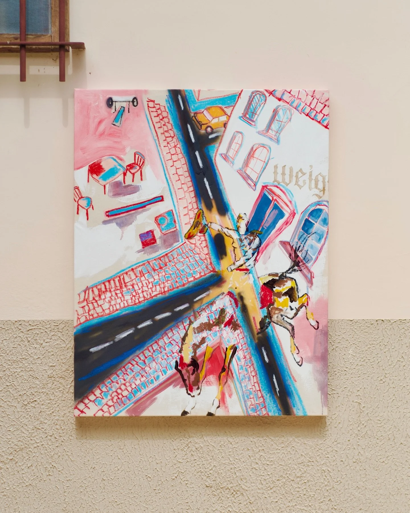 Big T-junction. 
705x905mm Acrylic, pastels, coffee and bitumen on canvas. First finished work of 2026.

Print packs are still available they&rsquo;re getting made up as we speak. Thank you to everyone who responded to the reel.