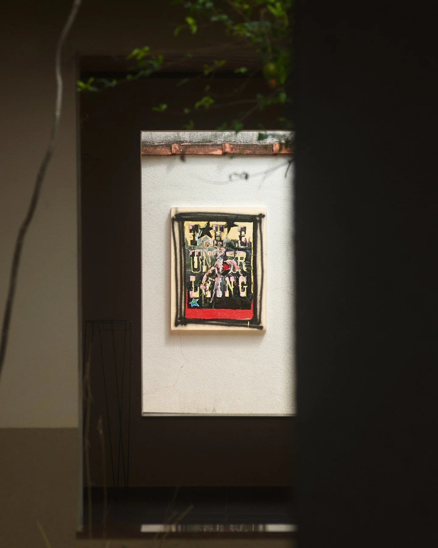 The Under-lying. 905x705mm.

Acrylic, spray paint, oil pastille, bitumen on canvas.