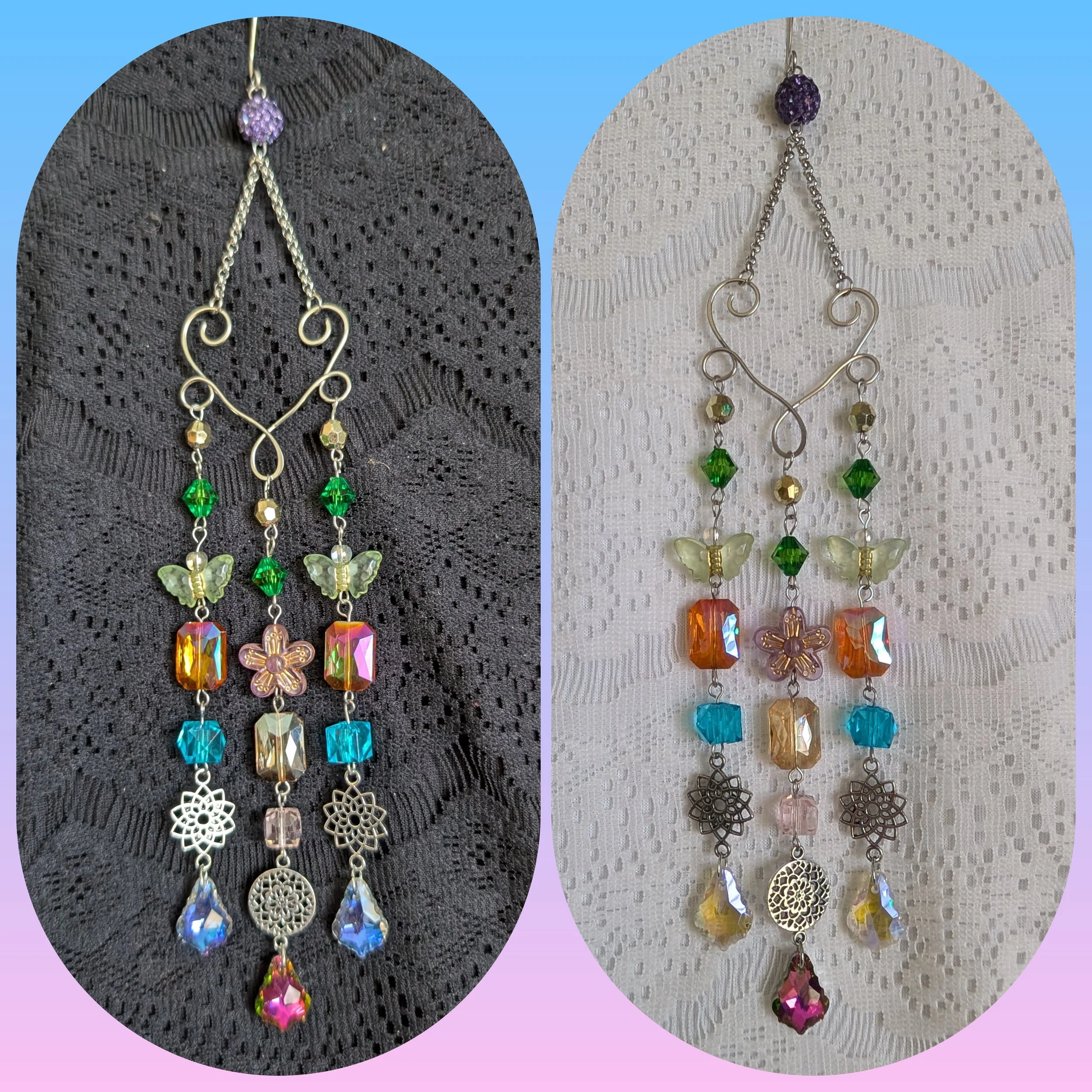 Butterflies and Flowers Medium Suncatcher