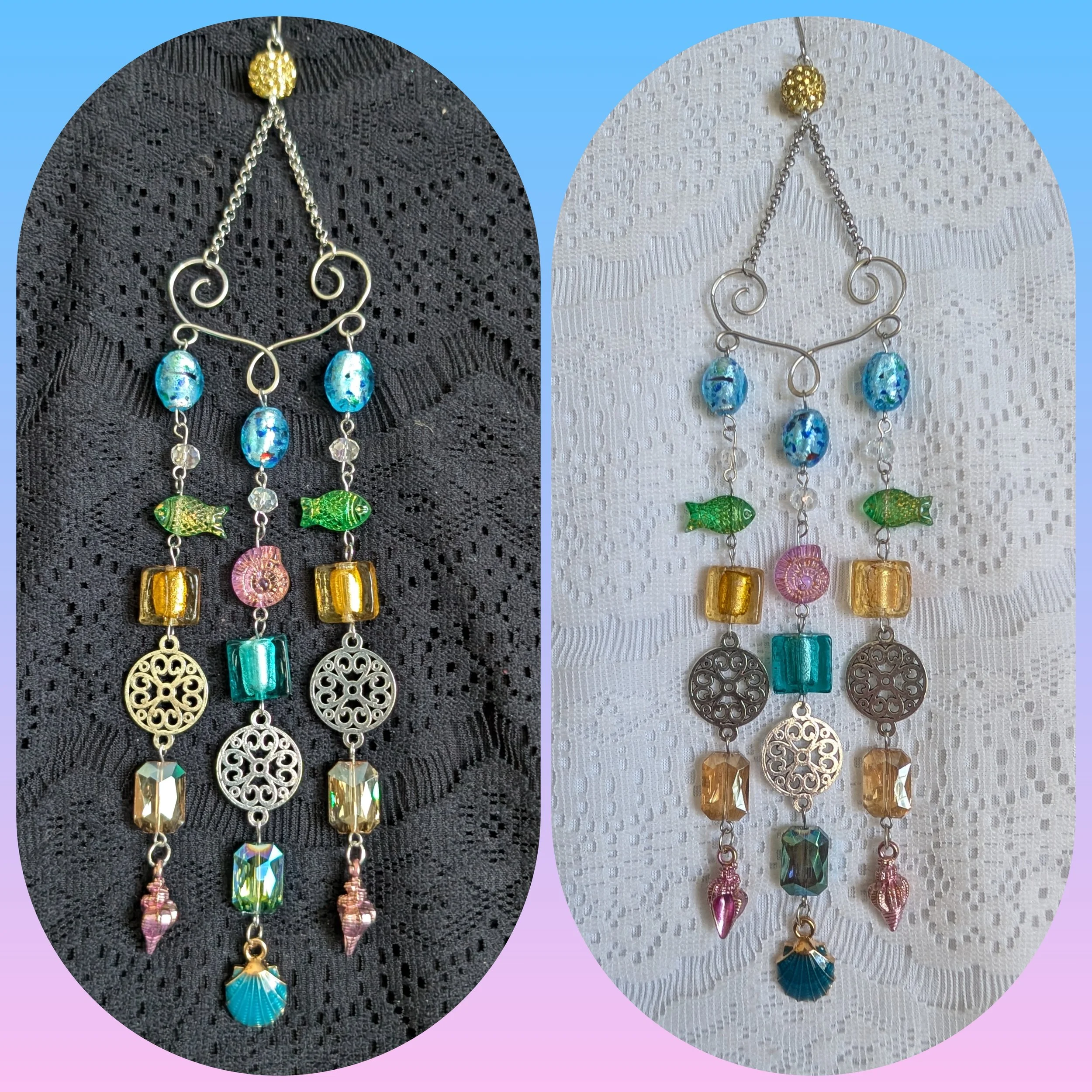 Sea Shell and Ocean Medium Suncatcher