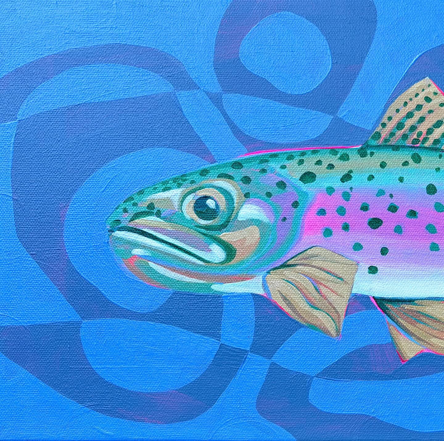 This rainbow trout painting swimming off to Montana today! I know I said I&rsquo;d have my website done and I technically do lol

Just no live listings yet. Working on that today, we&rsquo;ll see 🙃 

Sign up for my newsletter on the website (link in